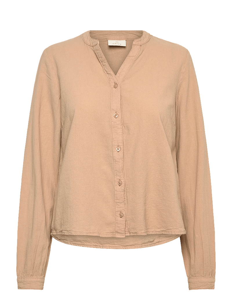 Kaffe - KAnaya Shirt - långärmade skjortor - classic sand - 0