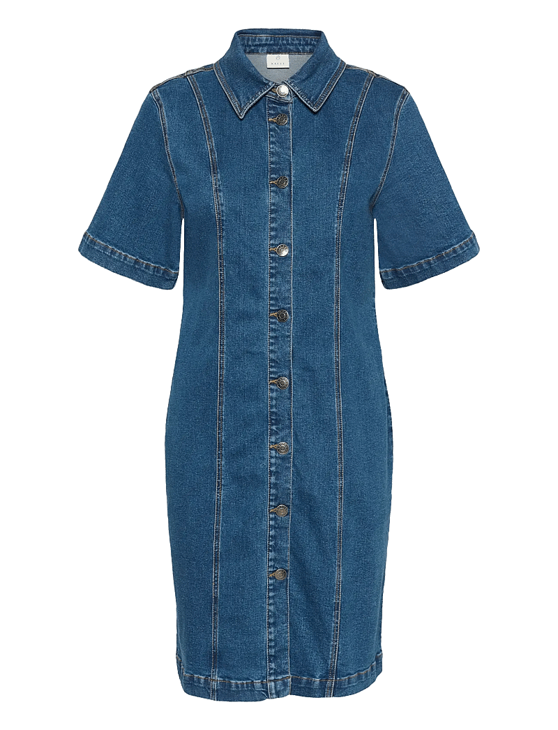 Kaffe - KAlena Denim Dress - sommarklänningar - medium blue denim - 1