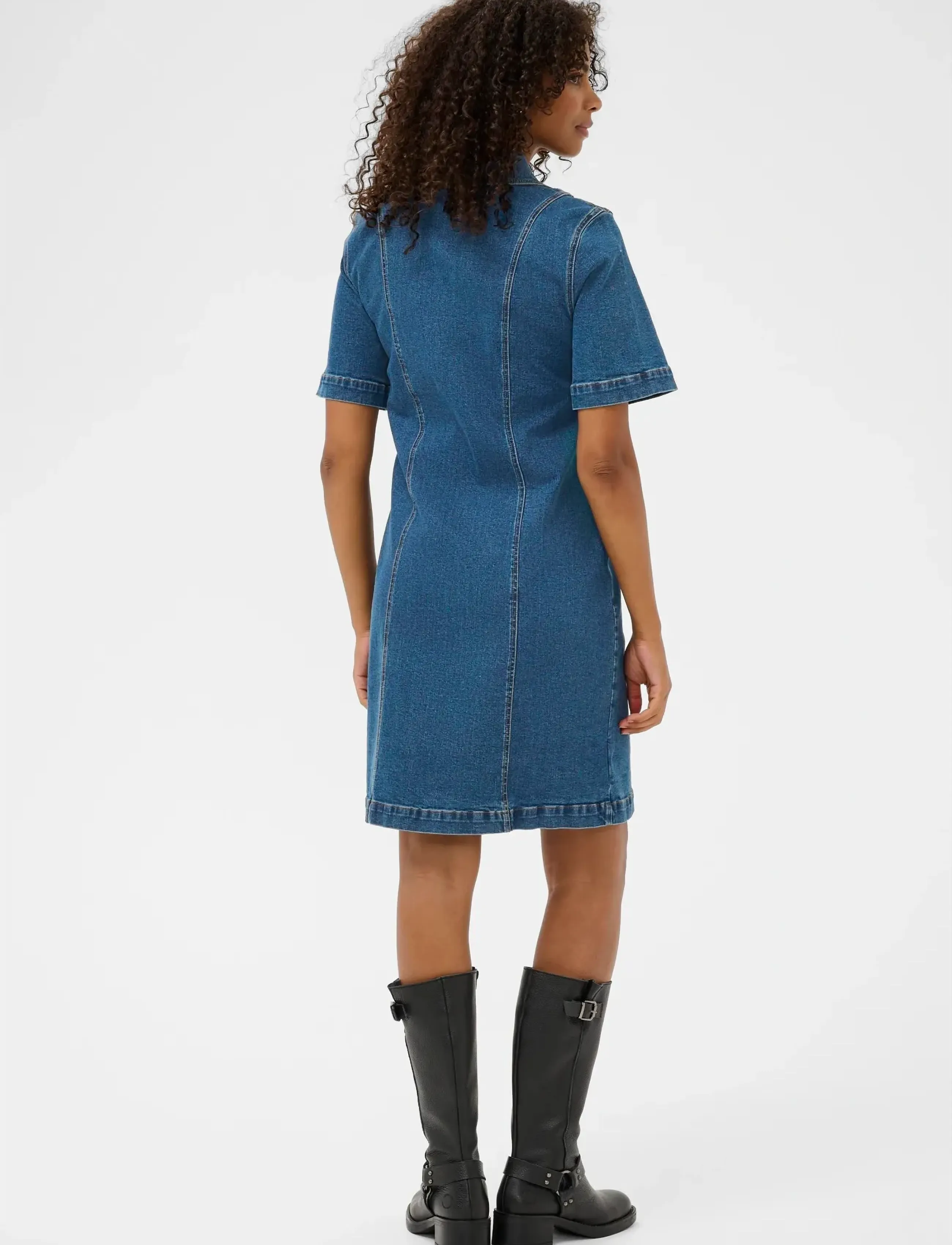 Kaffe Kalena Denim Dress midiklänningar dam – bild 2