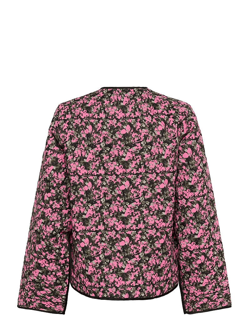 Kaffe - KAnuria Jacket - frühlingsjacken - pink black graphic flower - 2