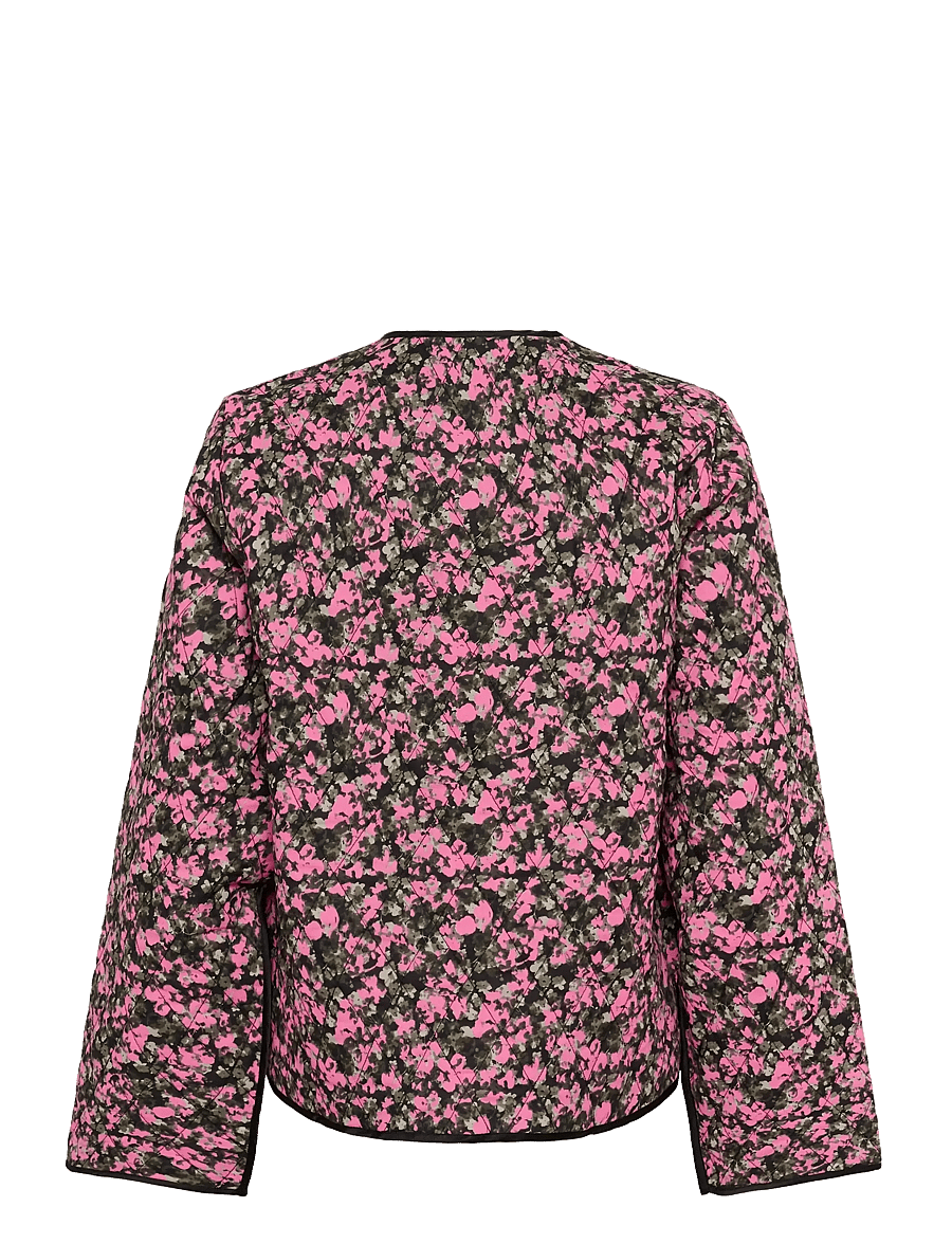 Kaffe - KAnuria Jacket - frühlingsjacken - pink black graphic flower - 2