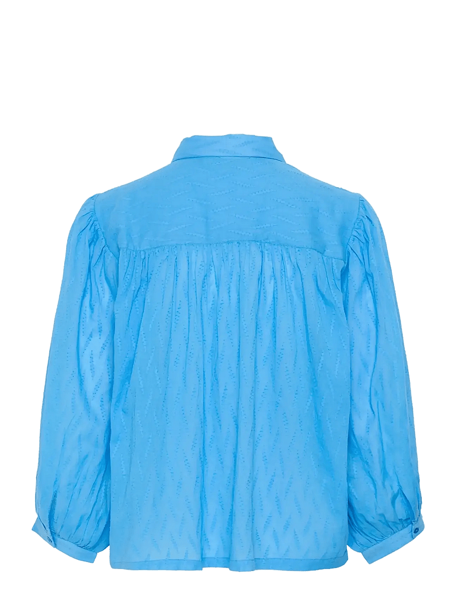 Kaffe - KAgabriela Shirt - long-sleeved shirts - azure blue - 2