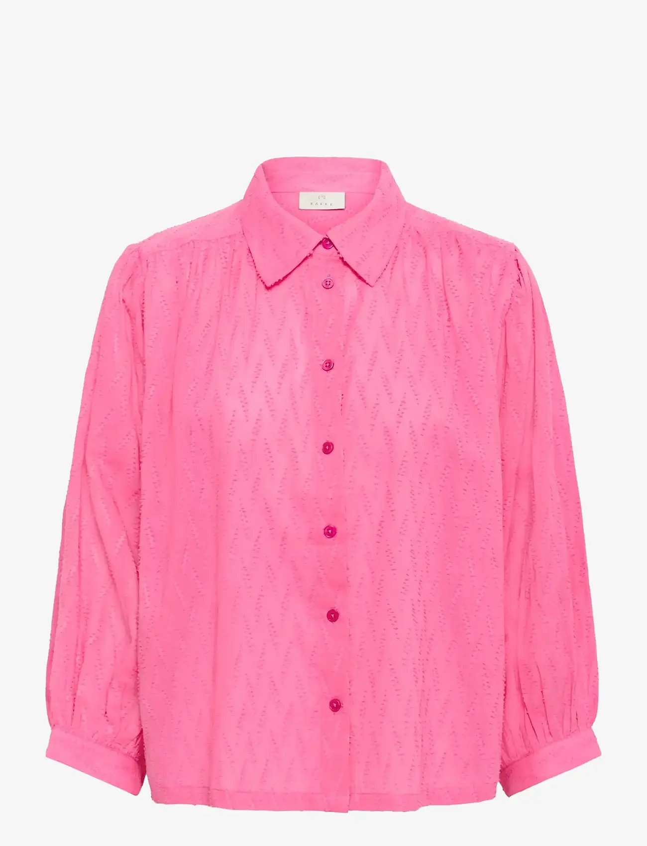 Kaffe - KAgabriela Shirt - långärmade skjortor - pink power - 0