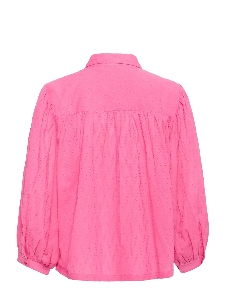 Kaffe - KAgabriela Shirt - pitkähihaiset kauluspaidat - pink power - 1