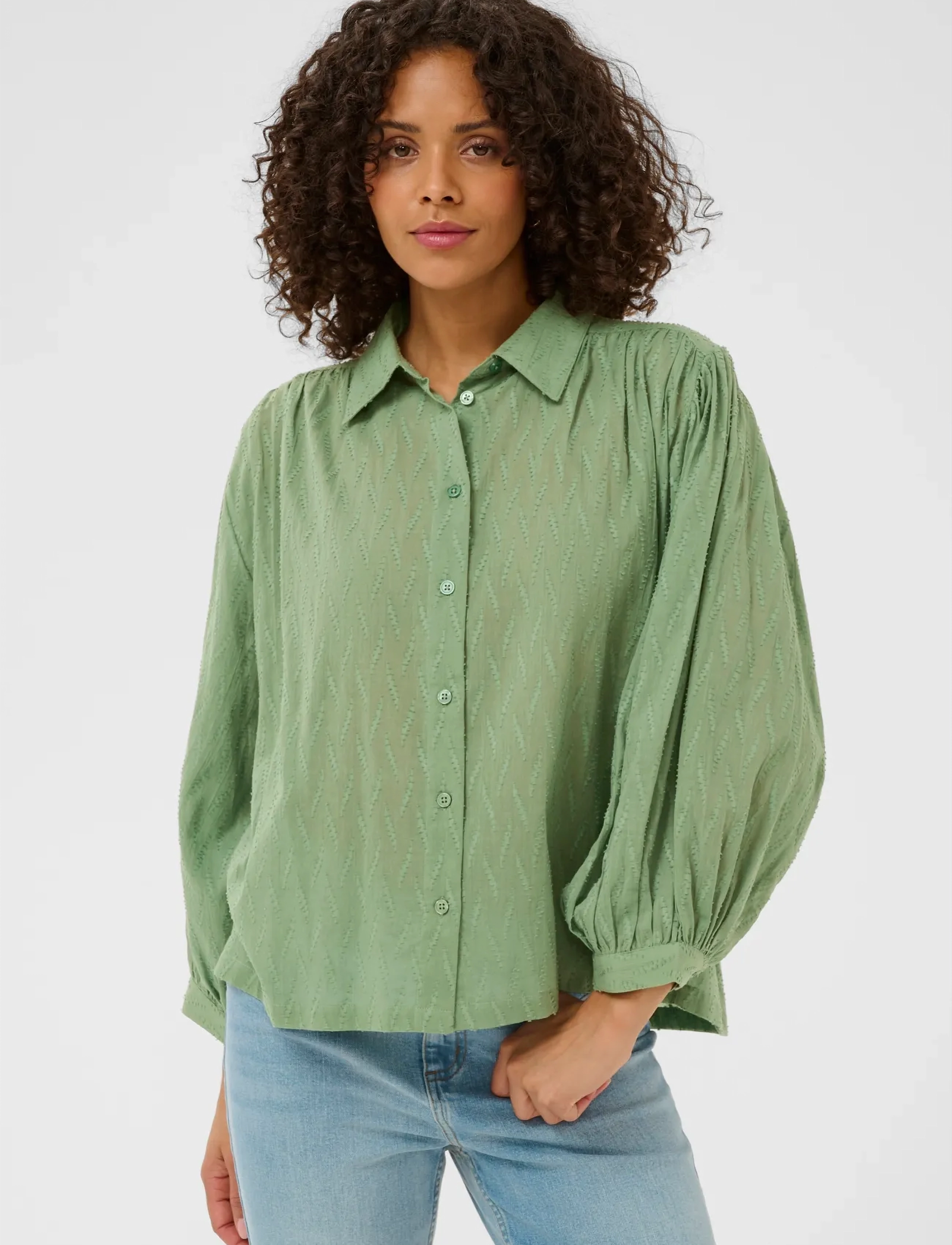 Kaffe KAgabriela Shirt - Kaffe - SEA SPRAY / green