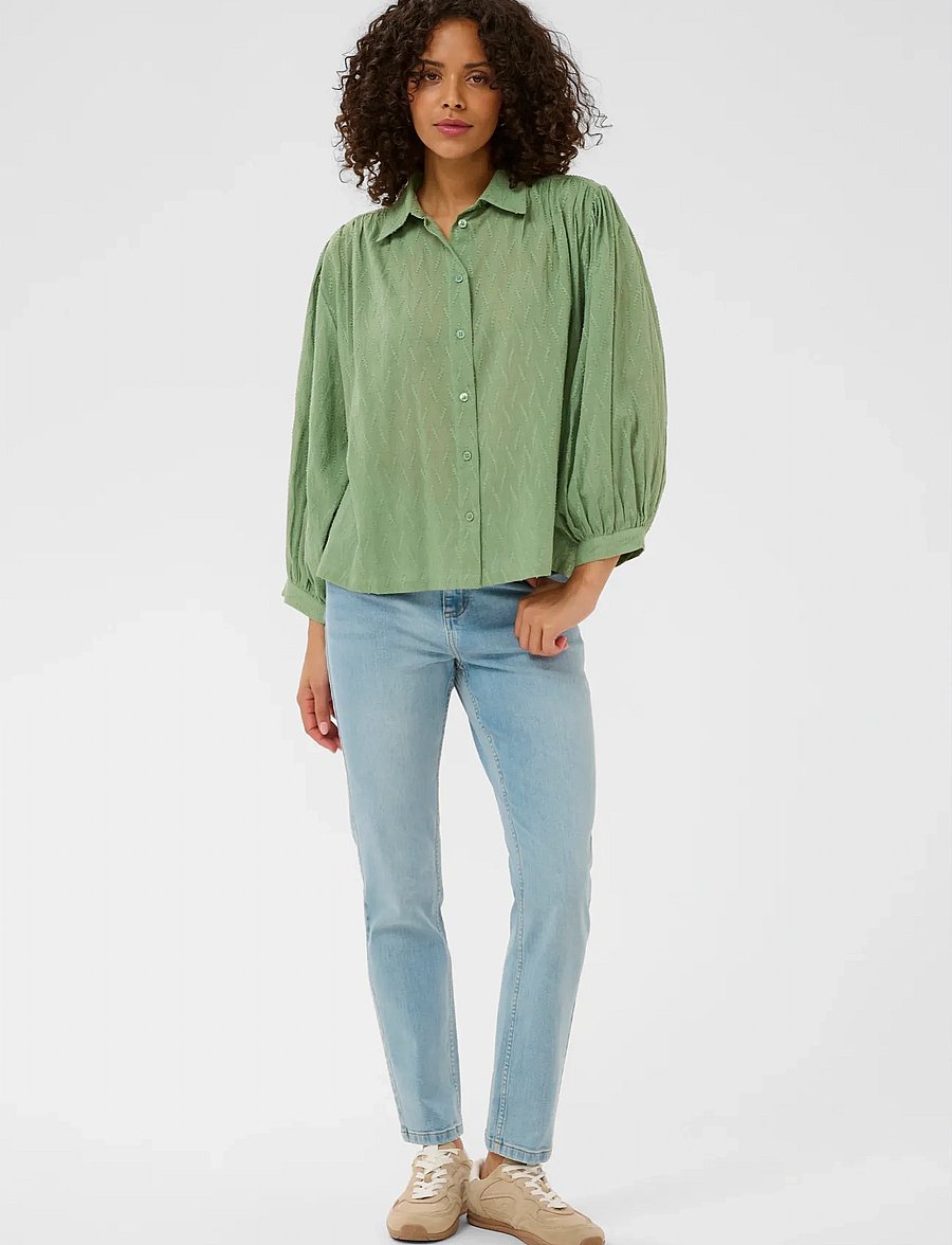 Kaffe - KAgabriela Shirt - long-sleeved shirts - sea spray - 3