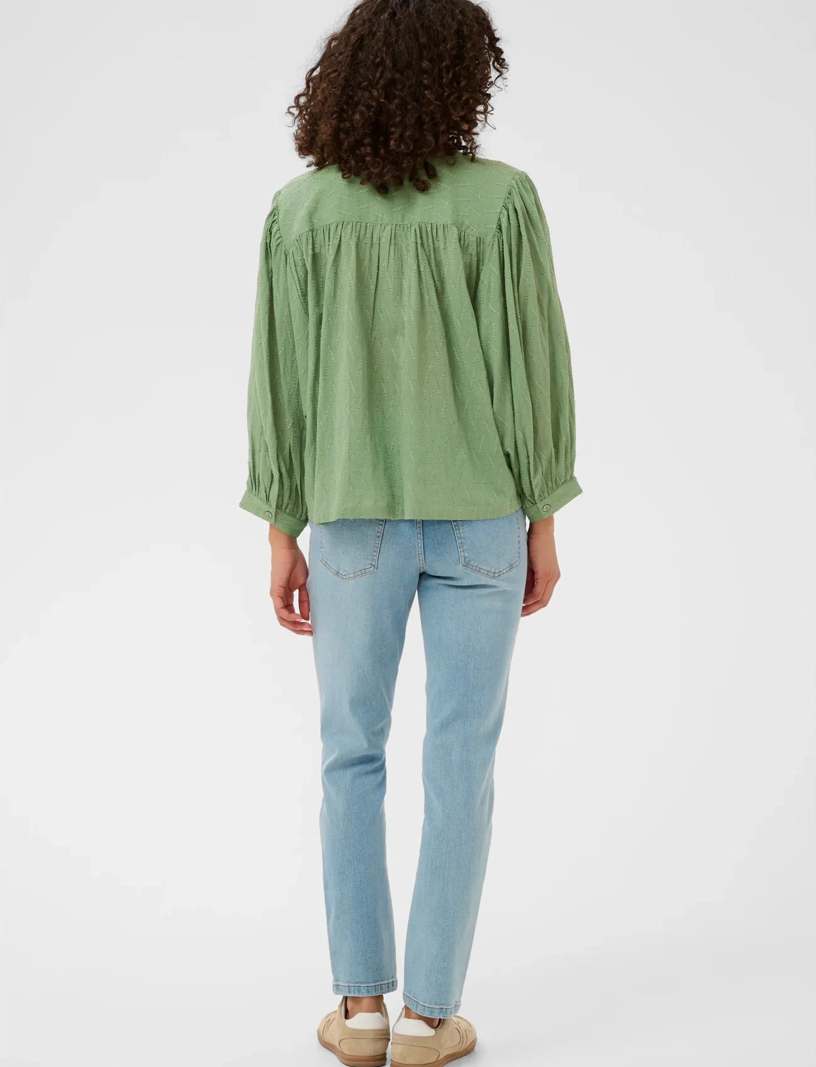 Kaffe - KAgabriela Shirt - langärmlige blusen - sea spray - 4