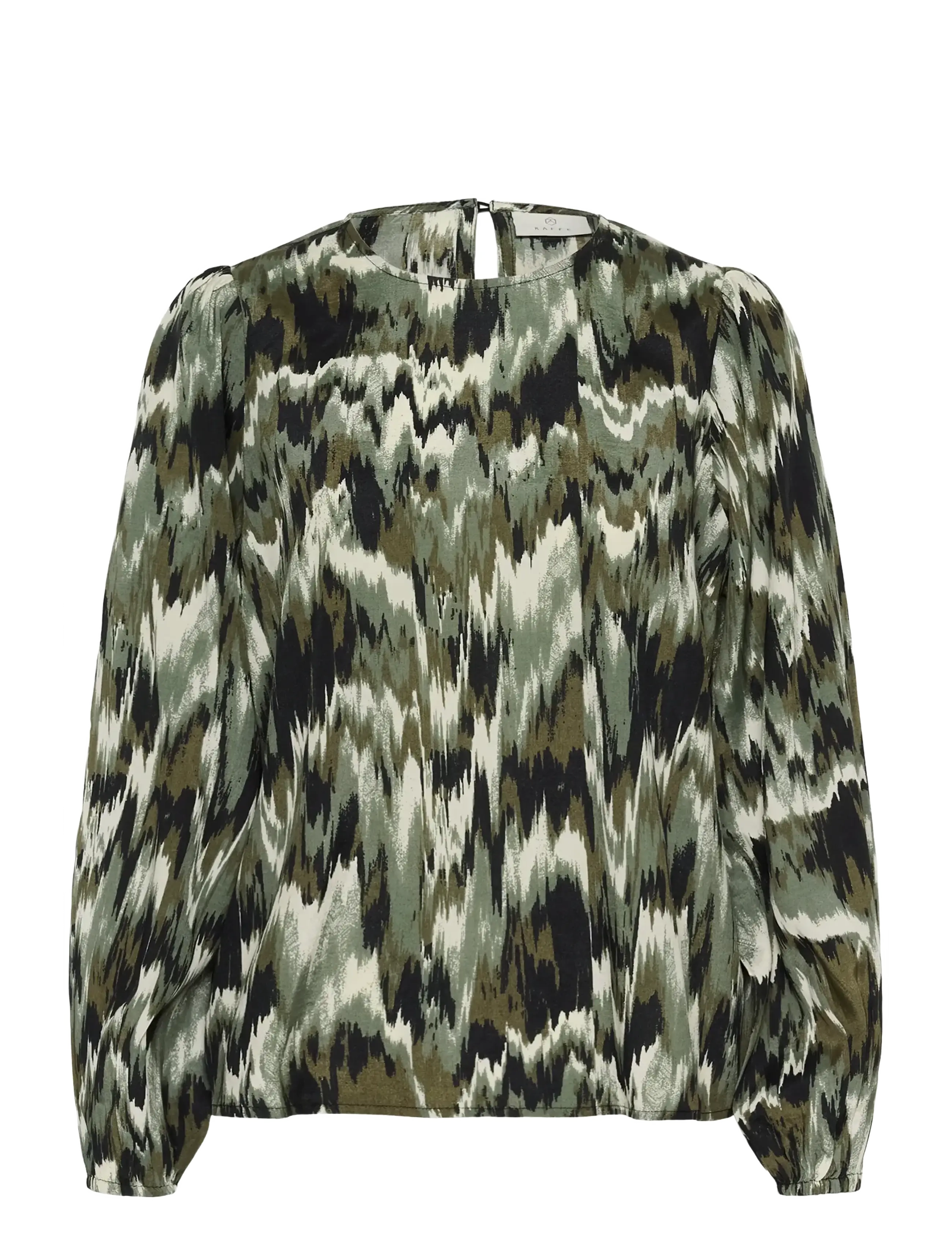 Kaffe KAkia Blouse - Officewear - GREEN BLACK ABSTRACT GRAPHIC / green