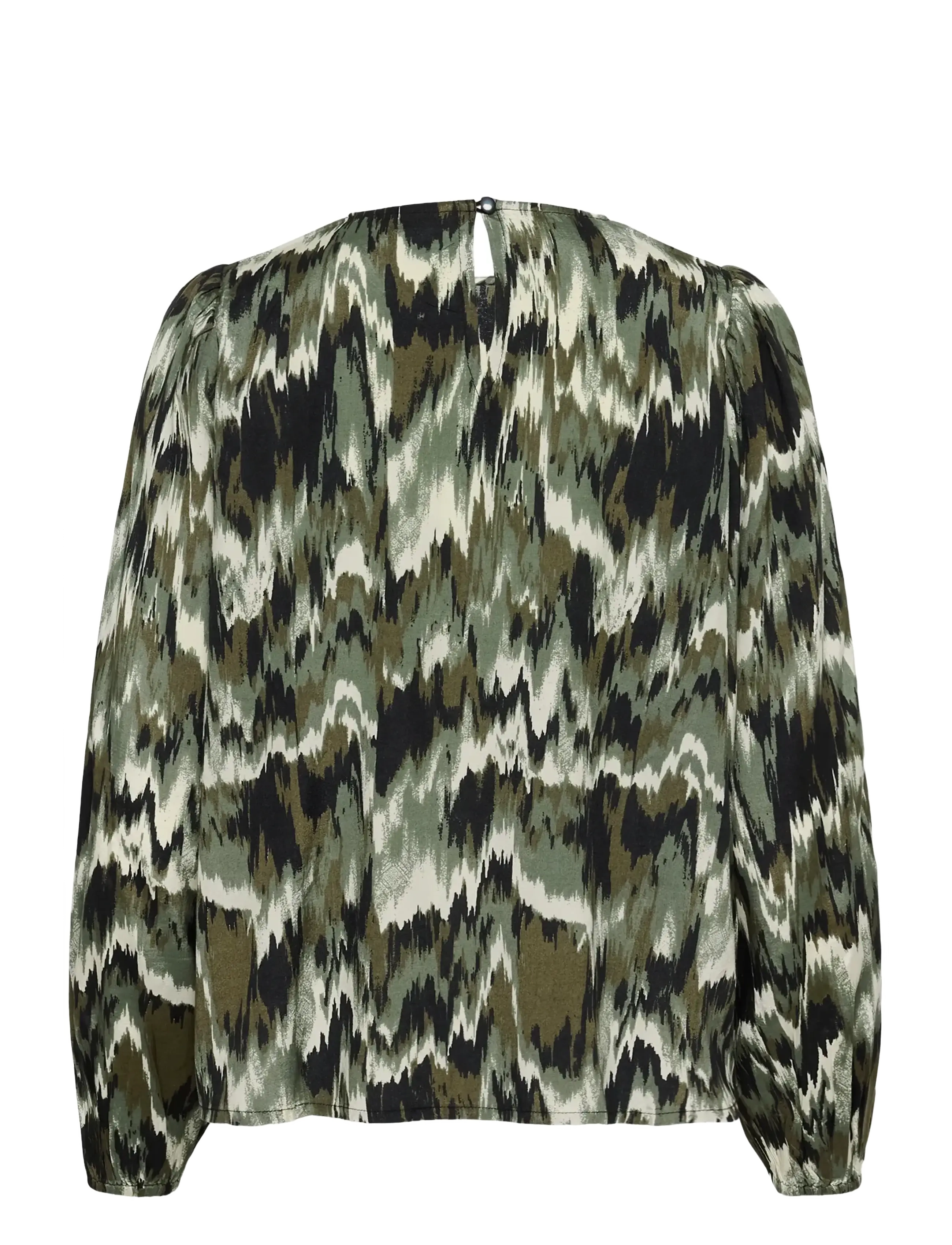 Kaffe - KAkia Blouse - pikkade varrukatega pluusid - green black abstract graphic - 2