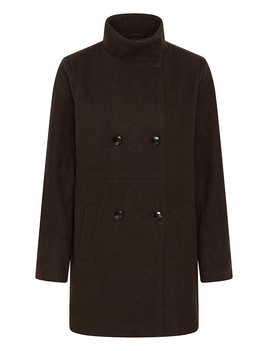 Kaffe - KAfanny Coat - winter jackets - chocolate brown - 0