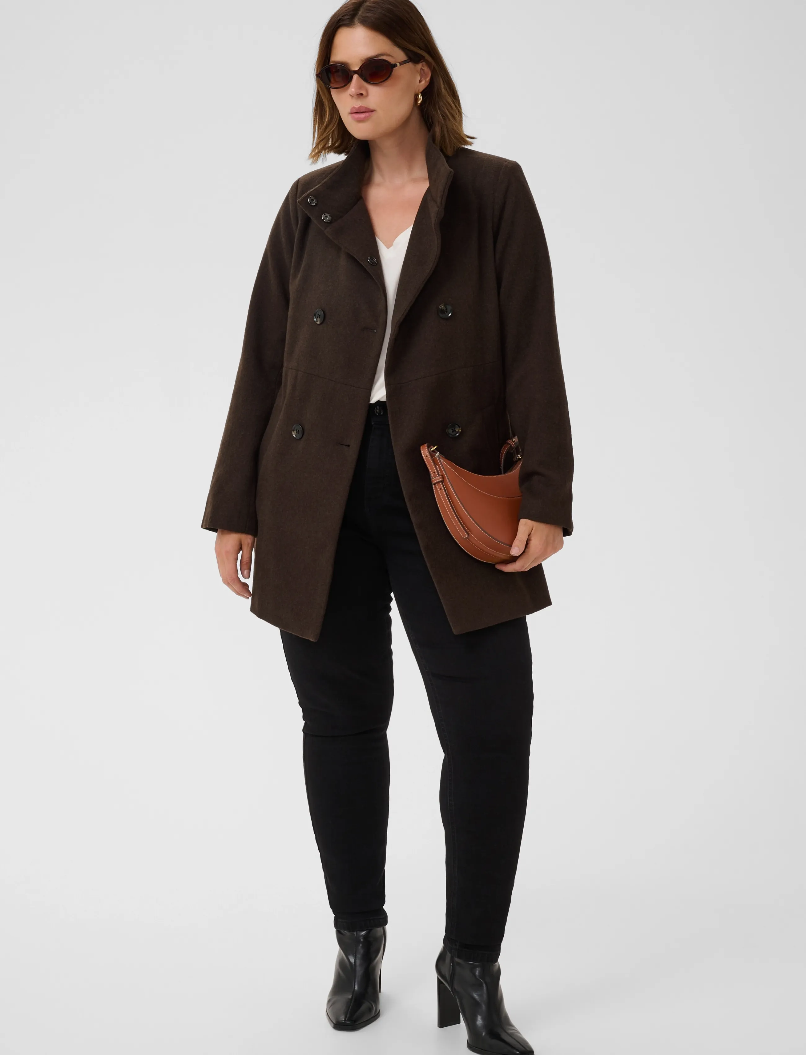 Kaffe - KAfanny Coat - winter jackets - chocolate brown - 3