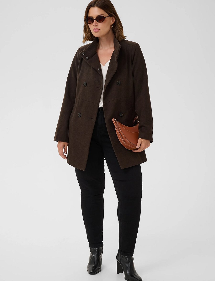 Kaffe - KAfanny Coat - winter jackets - chocolate brown - 3