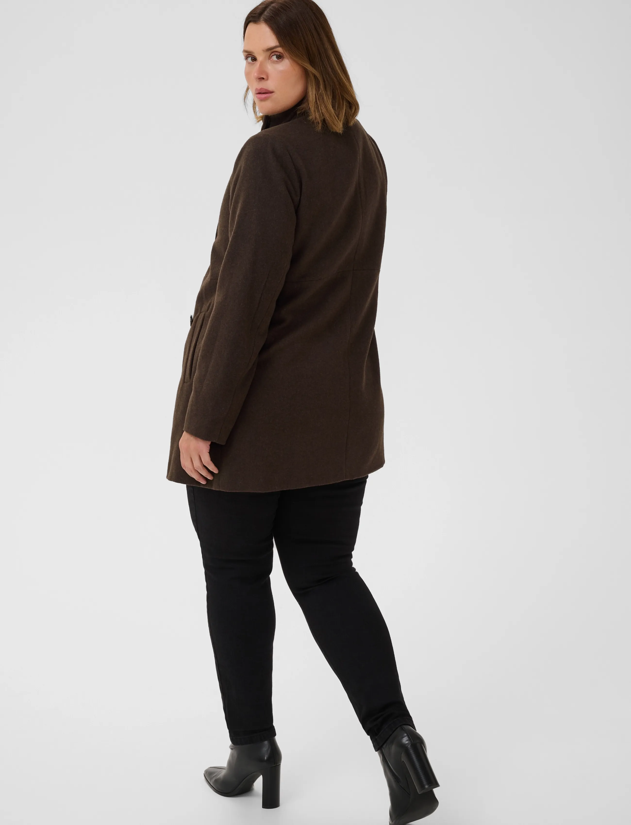 Kaffe - KAfanny Coat - winter jackets - chocolate brown - 4