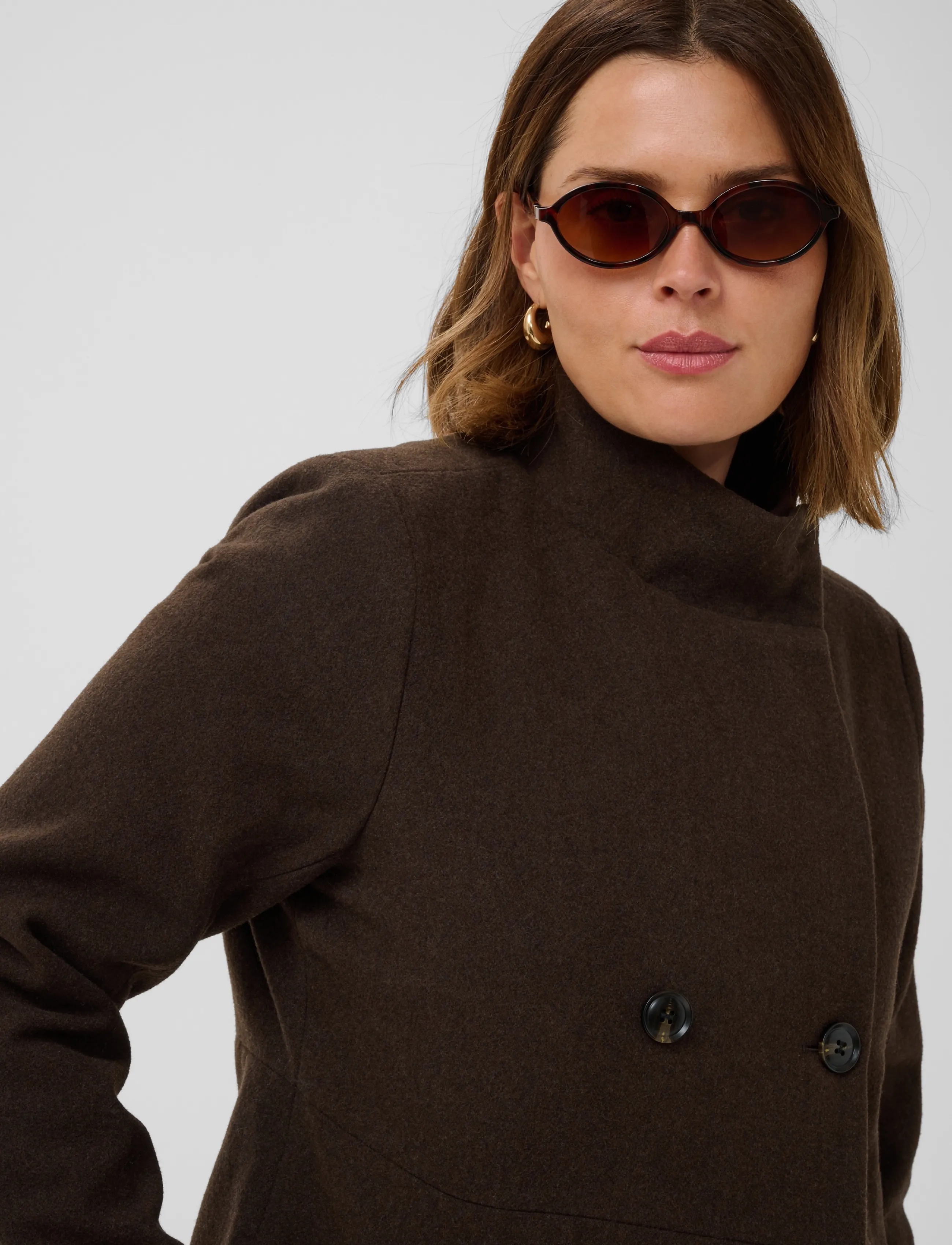 Kaffe - KAfanny Coat - winter jackets - chocolate brown - 5