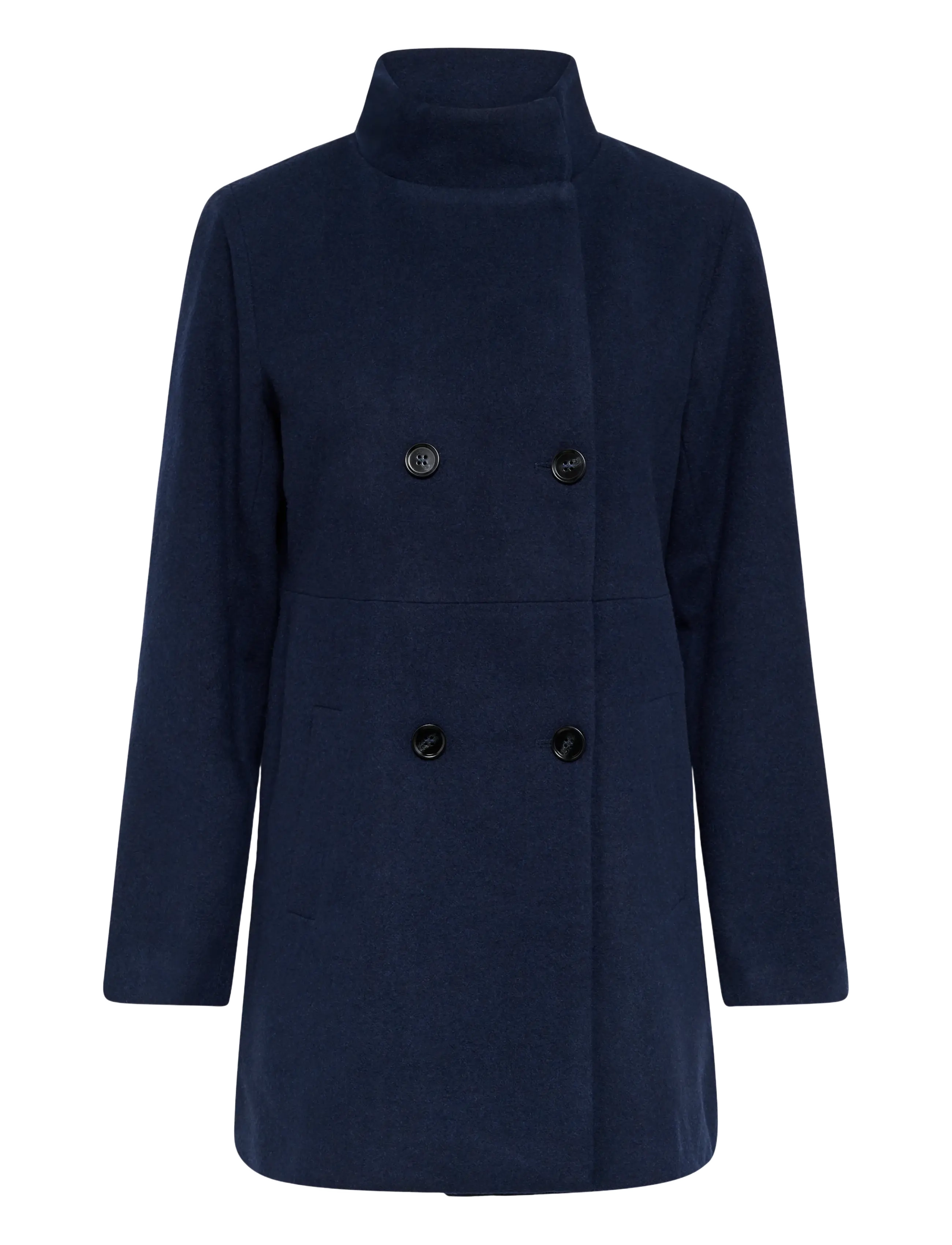 Kaffe Kafanny Coat, 36, Coats, Marineblau - Wool Frauen