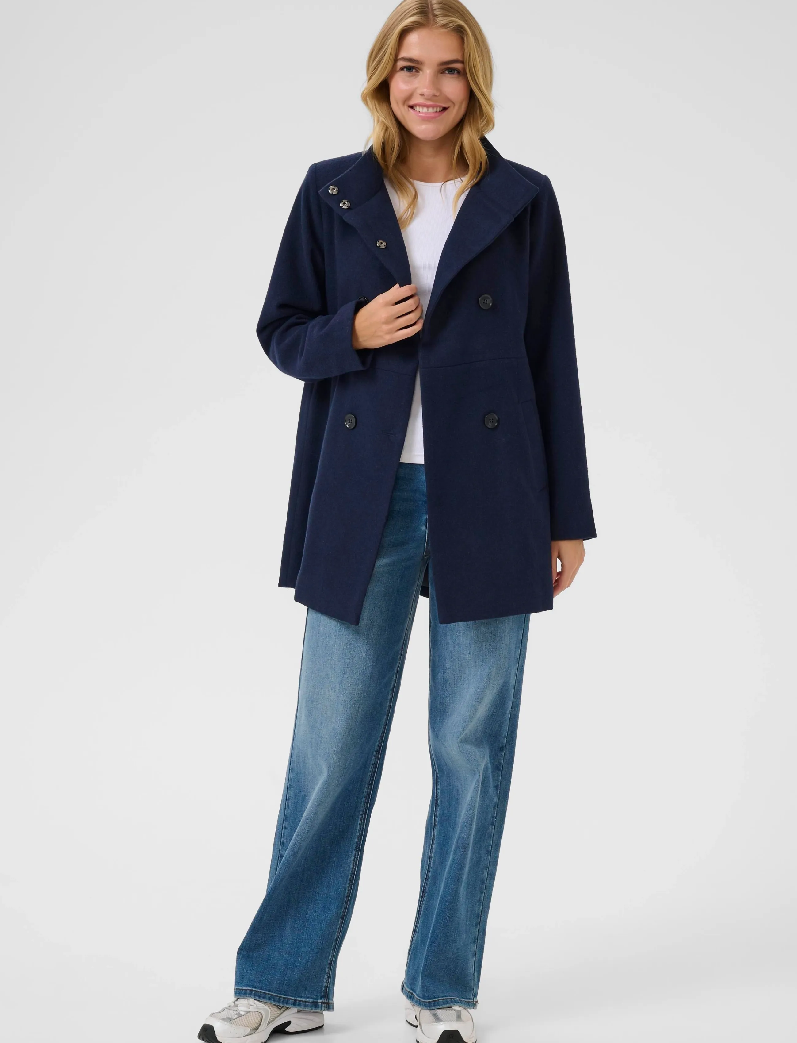 Kaffe - KAfanny Coat - winter jackets - midnight marine cc - 3