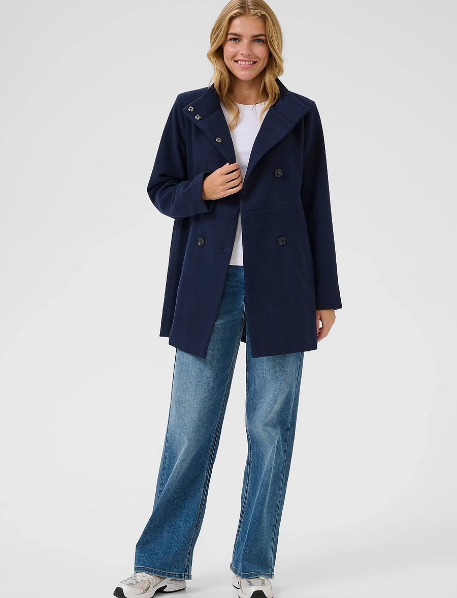 Kaffe - KAfanny Coat - winter jackets - midnight marine cc - 3