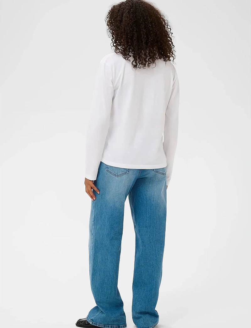 Kaffe - KAmiala Polo LS T-Shirt - polosärgid - optical white - 4