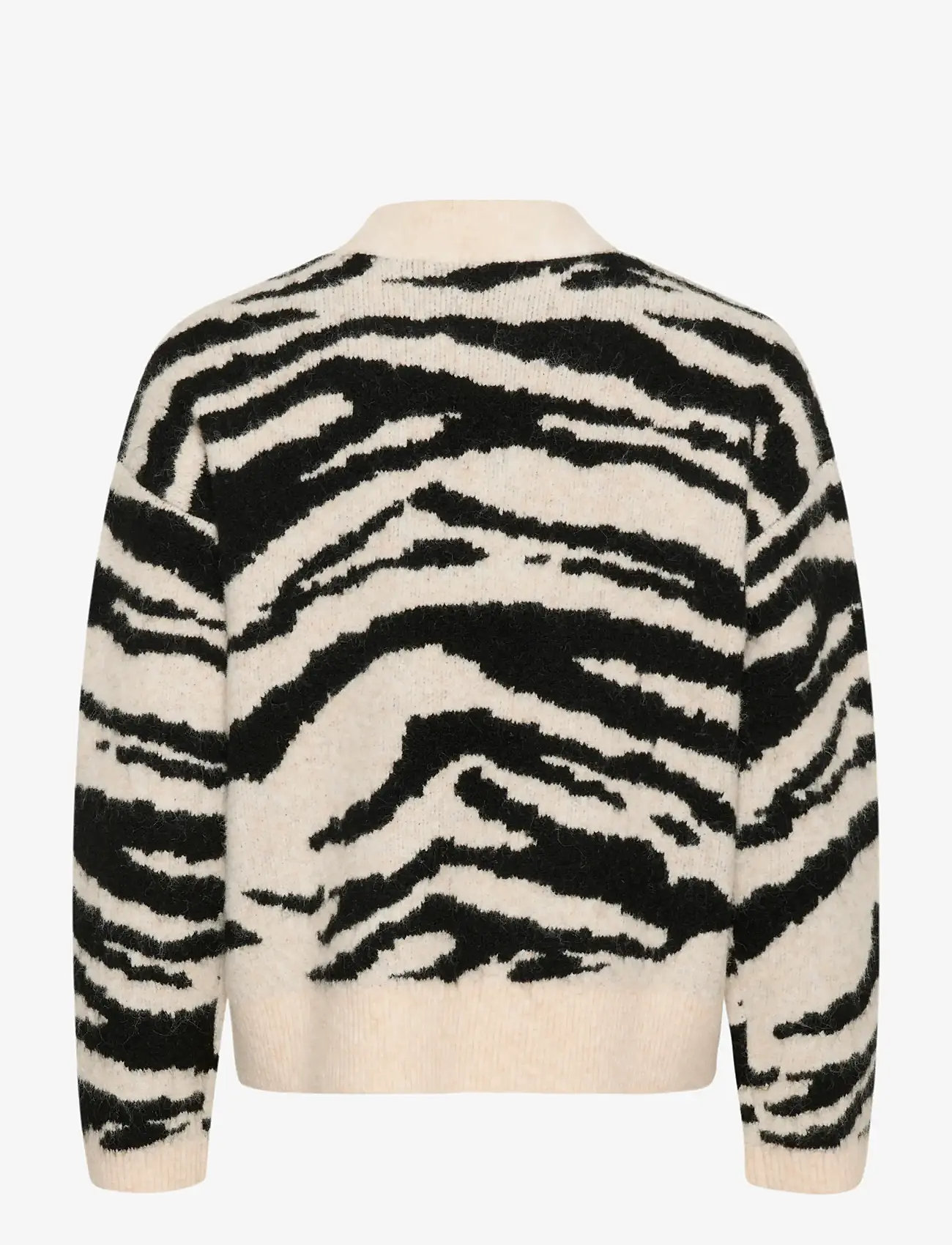 Kaffe - KAsandra Pullover LS - efterårstøj - turtledove/black animal - 1