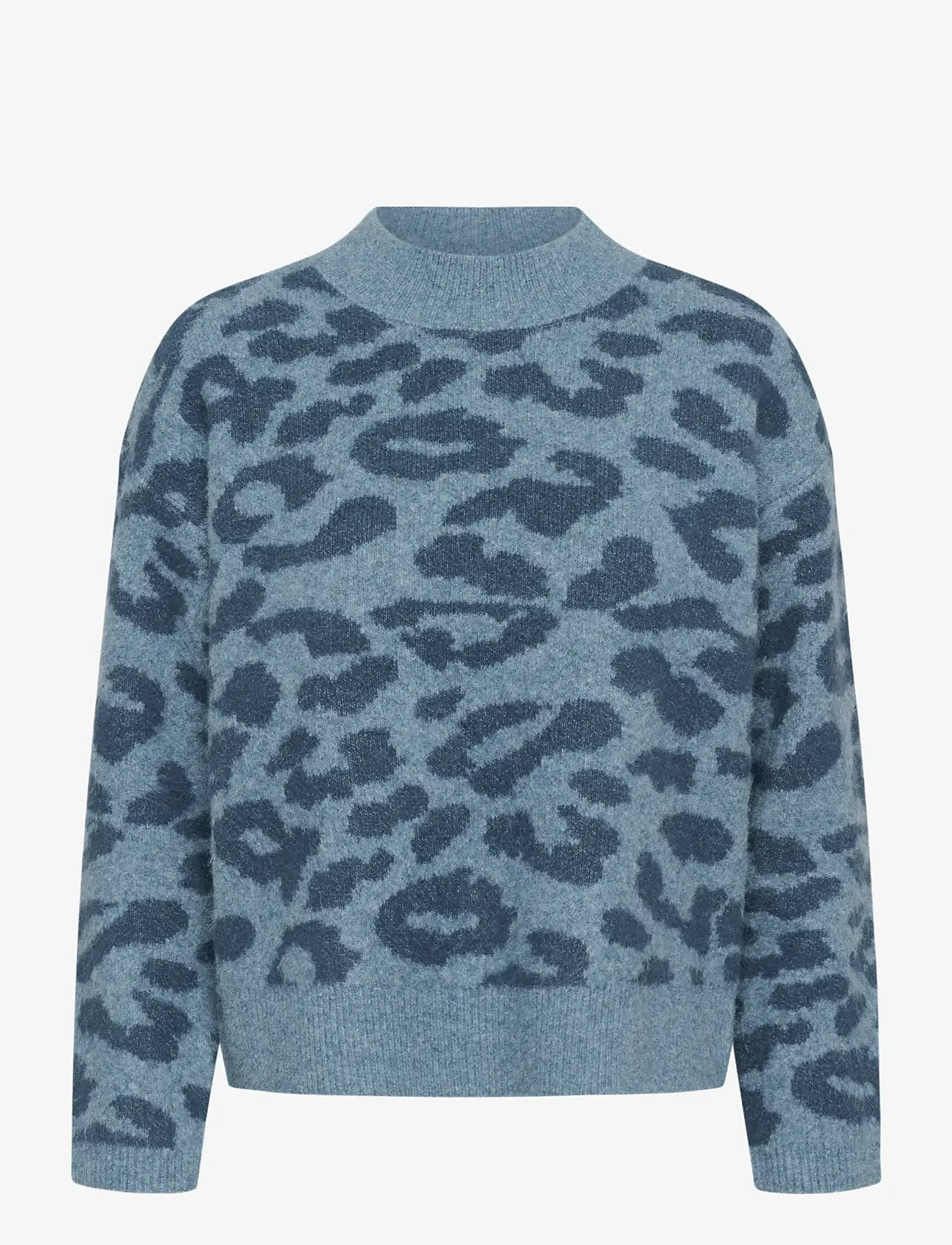 Kaffe - KAsandra Pullover LS - efterårstøj - windward blu/bering sea animal - 0