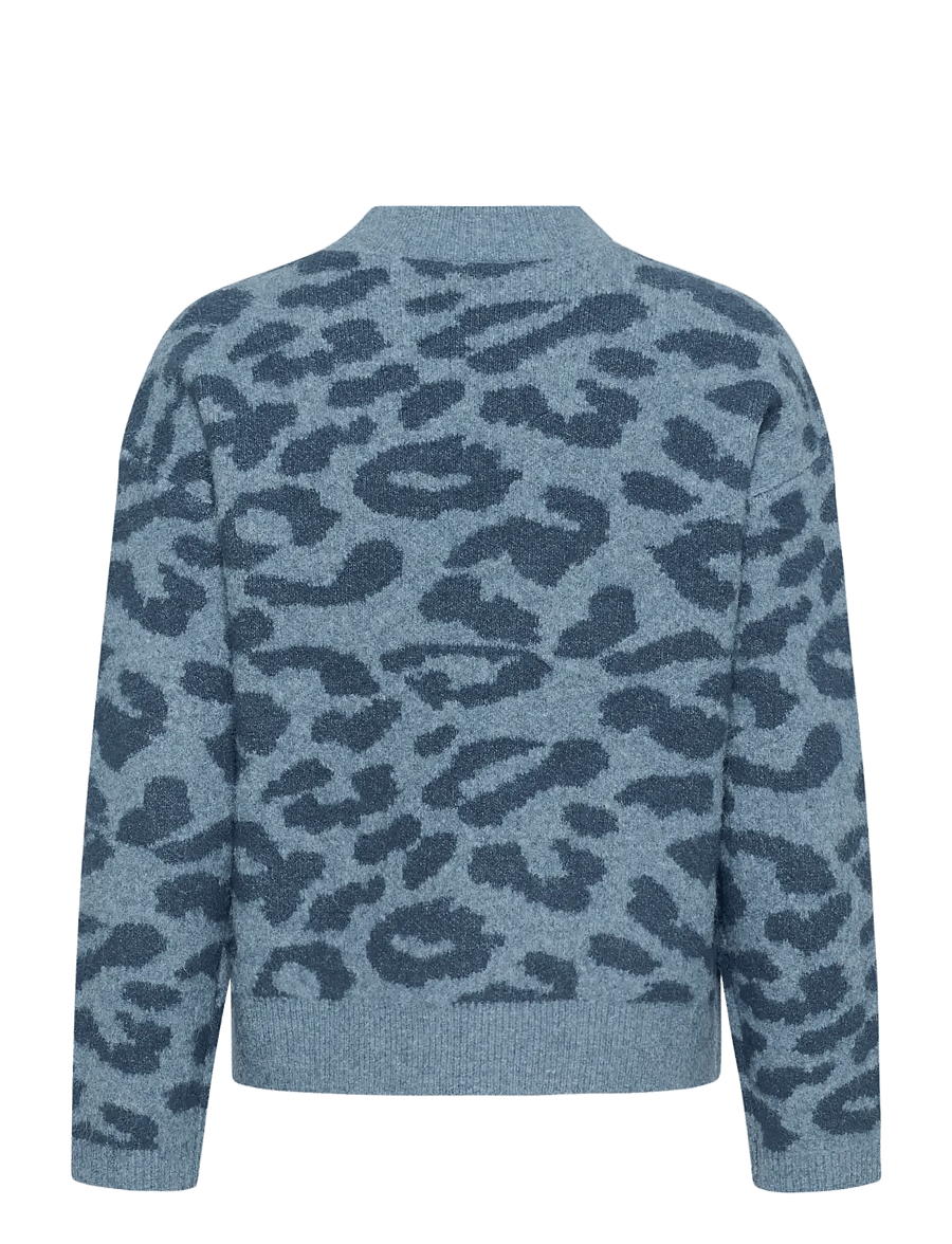 Kaffe - KAsandra Pullover LS - stickade tröjor - windward blu/bering sea animal - 1