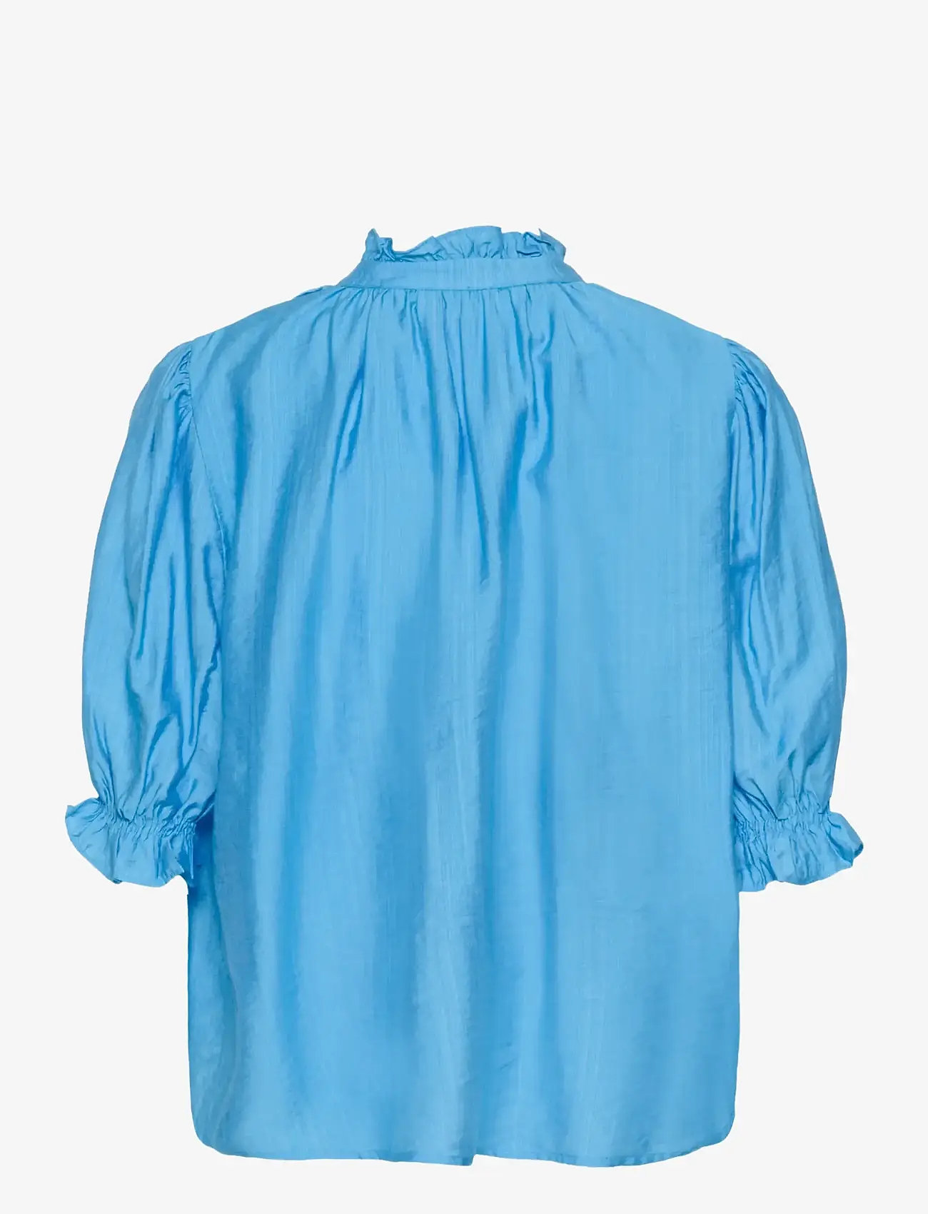 Kaffe - KAlufia Frill Blouse - kurzämlige blusen - azure blue - 2