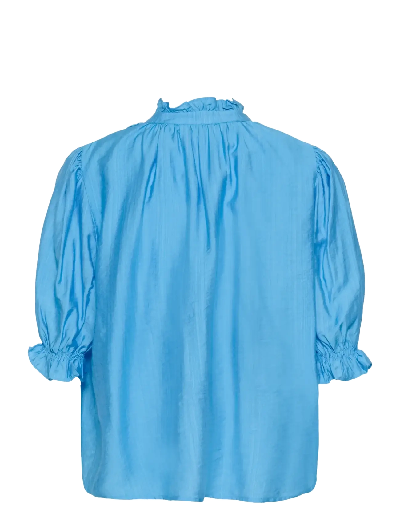 Kaffe - KAlufia Frill Blouse - kurzämlige blusen - azure blue - 2