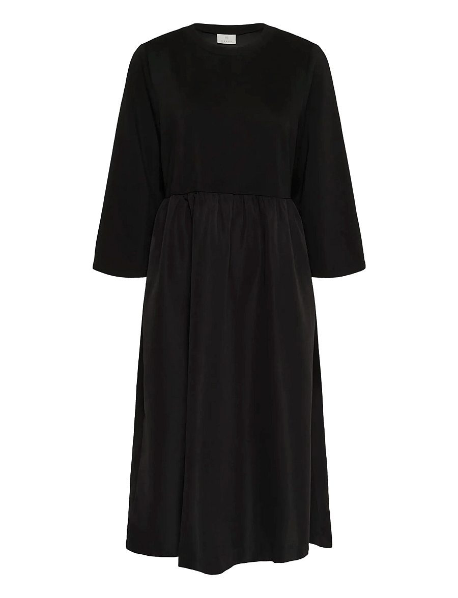 Kaffe - KArosa Dress - midiklänningar - black deep - 1