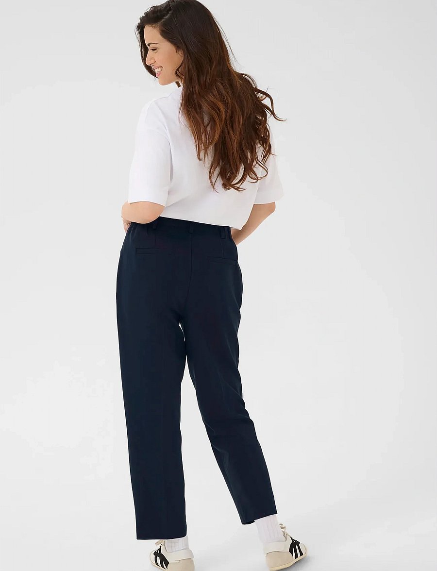 Kaffe - KAheather Cropped Pants - habitbukser - midnight marine - 4