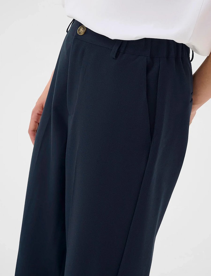 Kaffe - KAheather Cropped Pants - habitbukser - midnight marine - 5
