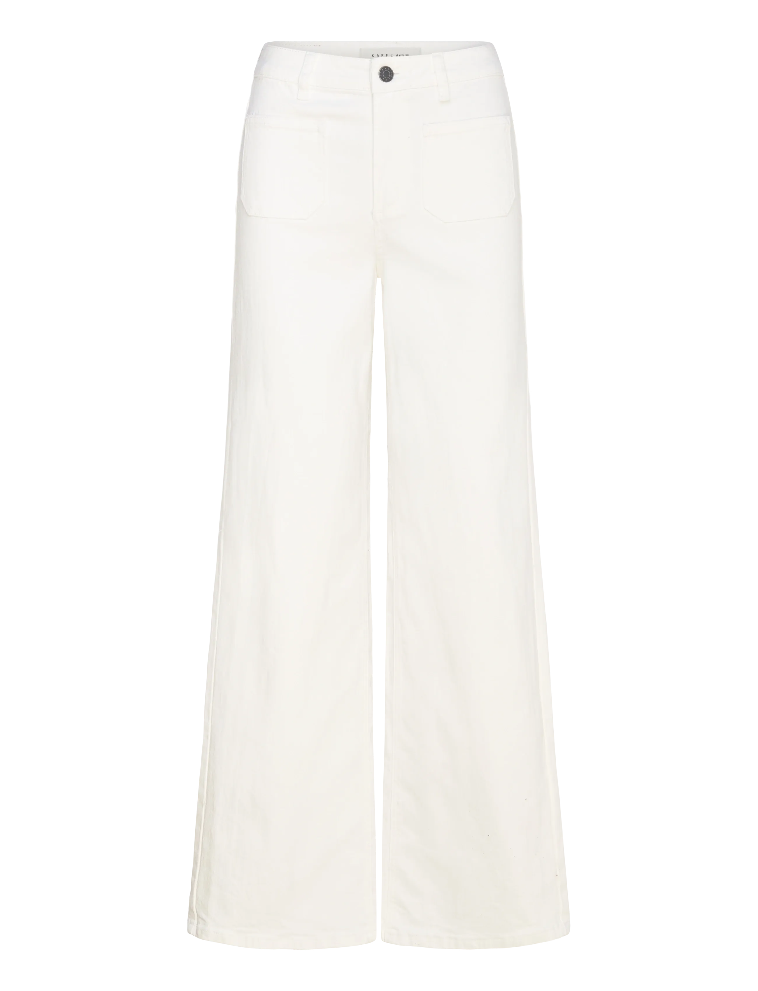 Kaffe KAbrook HW Reg Fit Jeans - Brede jeans - CHALK / cream