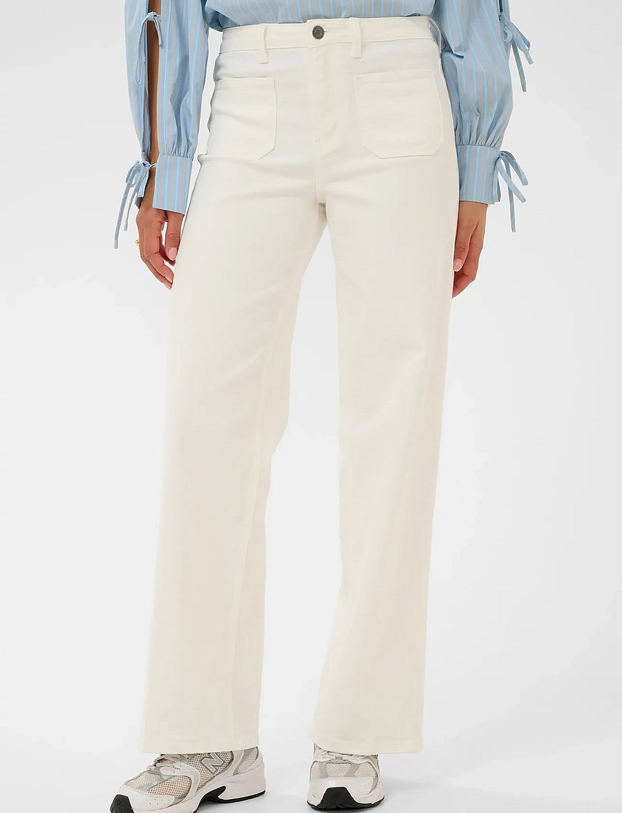 Kaffe - KAbrook HW Reg Fit Jeans - laia säärega teksad - chalk - 0