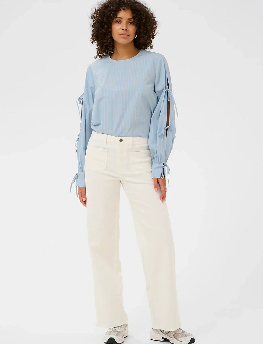 Kaffe - KAbrook HW Reg Fit Jeans - laia säärega teksad - chalk - 3