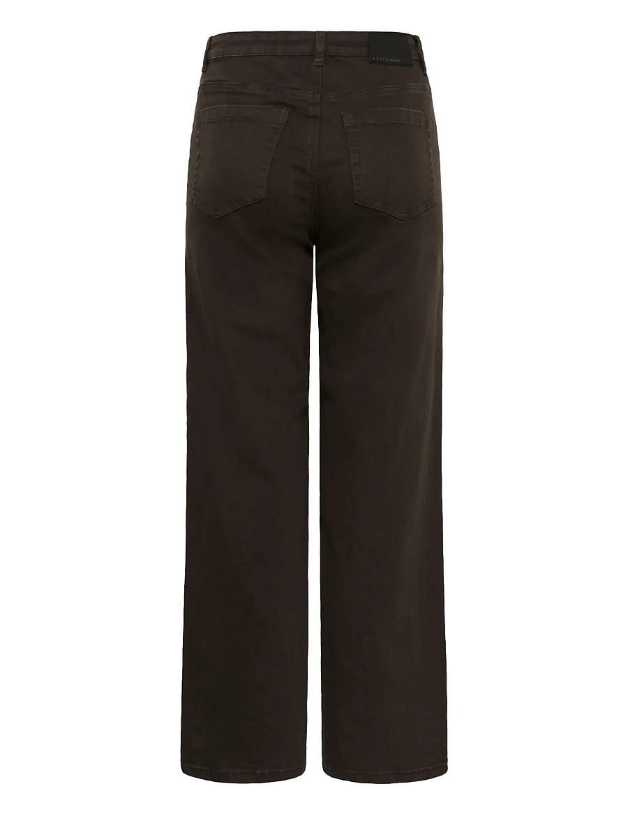 Kaffe - KAbrook HW Reg Fit Jeans - hosen mit weitem bein - coffee bean - 2