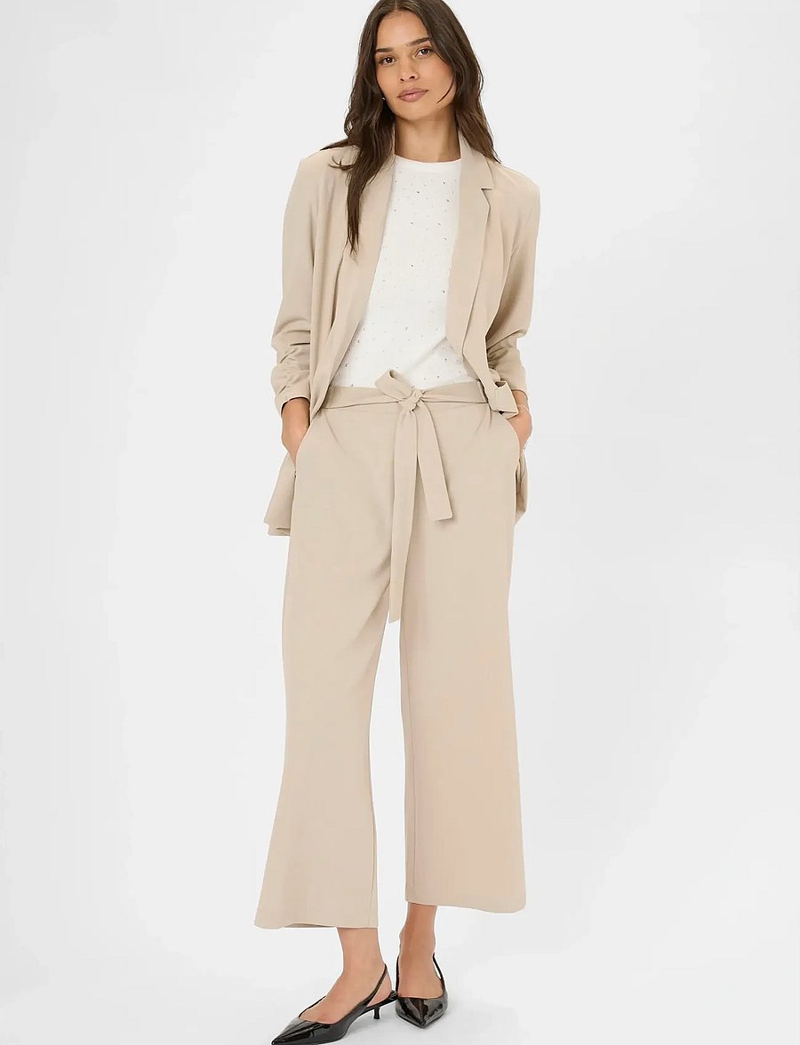 Kaffe - KAphoebe Pants Cropped - hose mit geradem bein - feather gray - 3