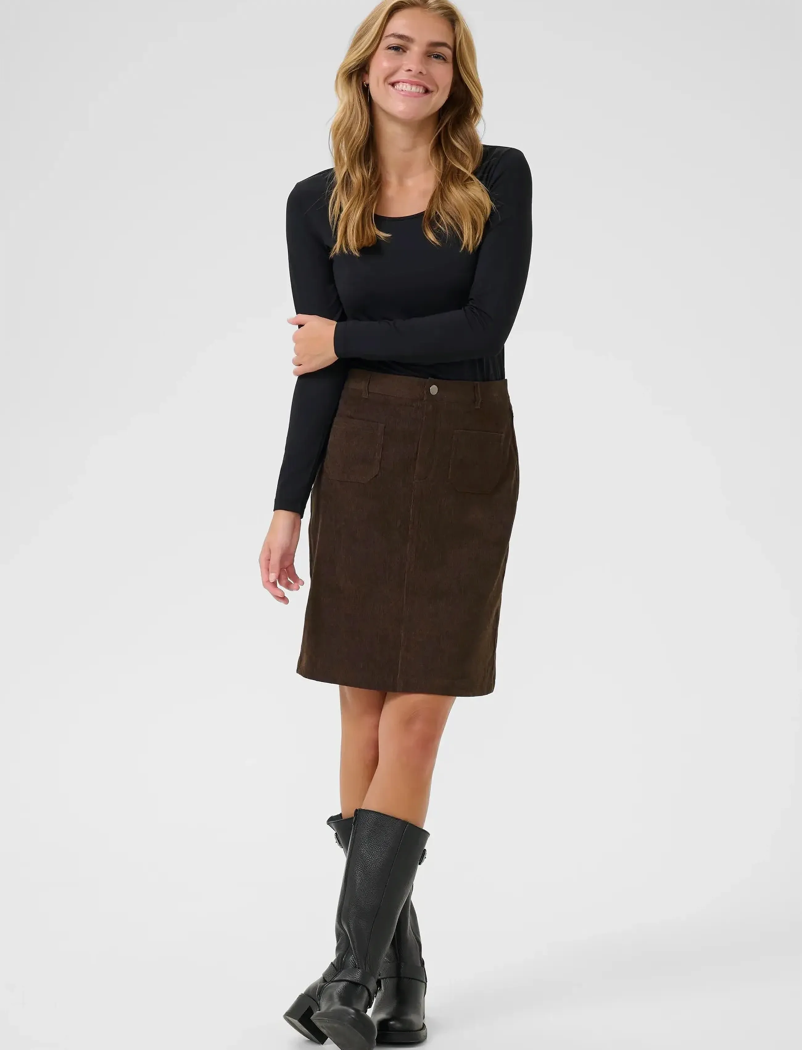 Kaffe - KAvery Pocket Skirt - kurze röcke - chocolate brown cc - 3