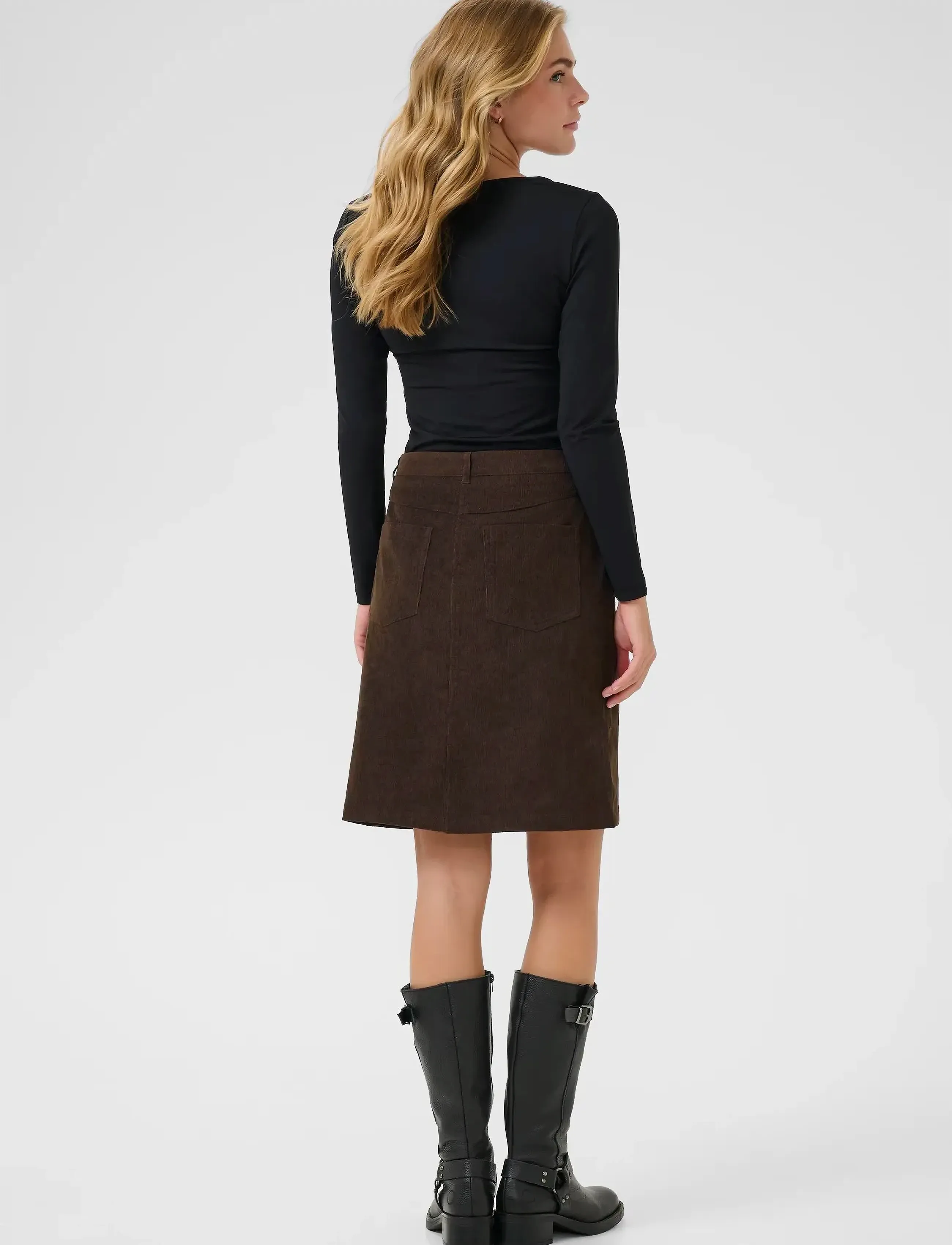 Kaffe - KAvery Pocket Skirt - kurze röcke - chocolate brown cc - 4