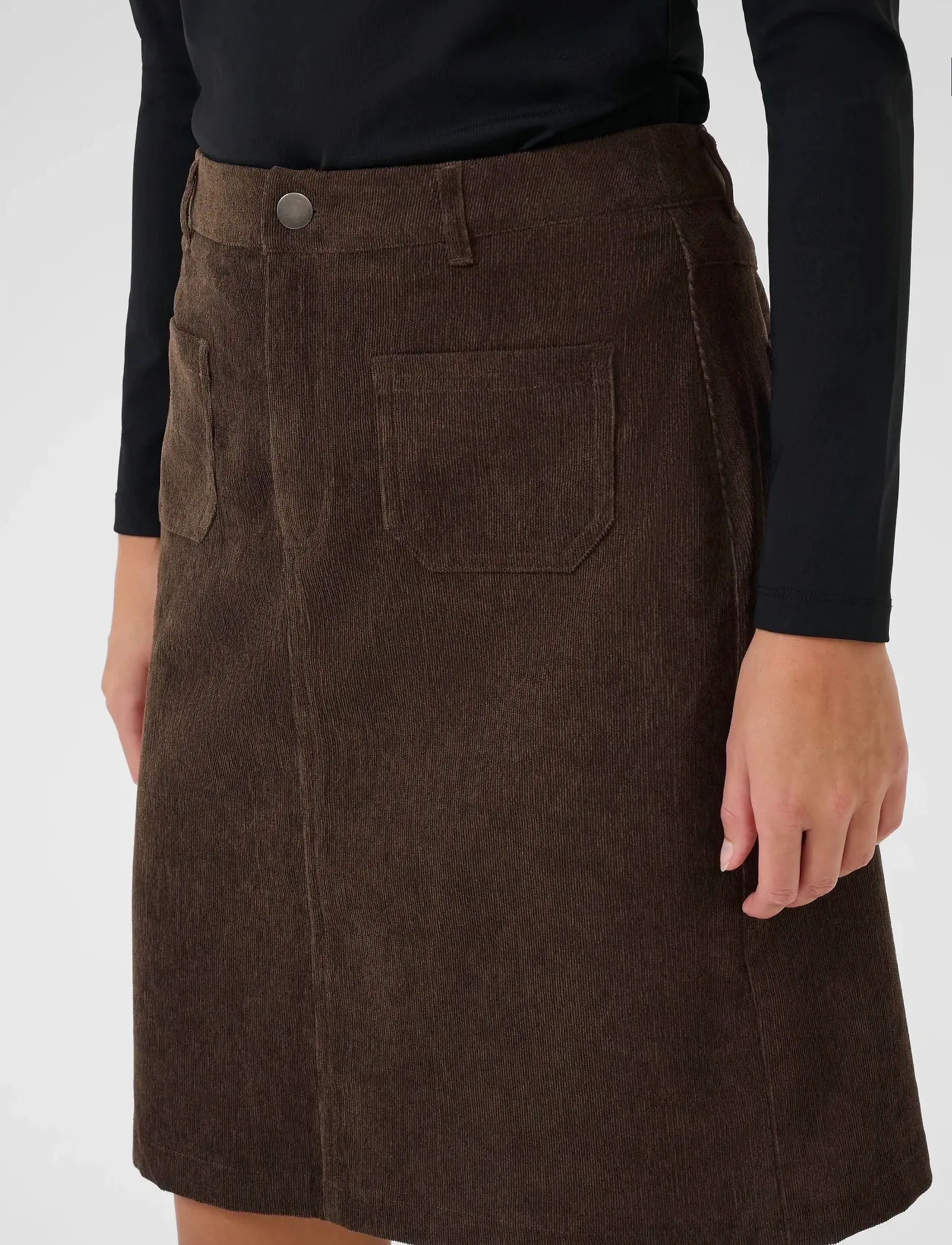 Kaffe - KAvery Pocket Skirt - kurze röcke - chocolate brown cc - 5