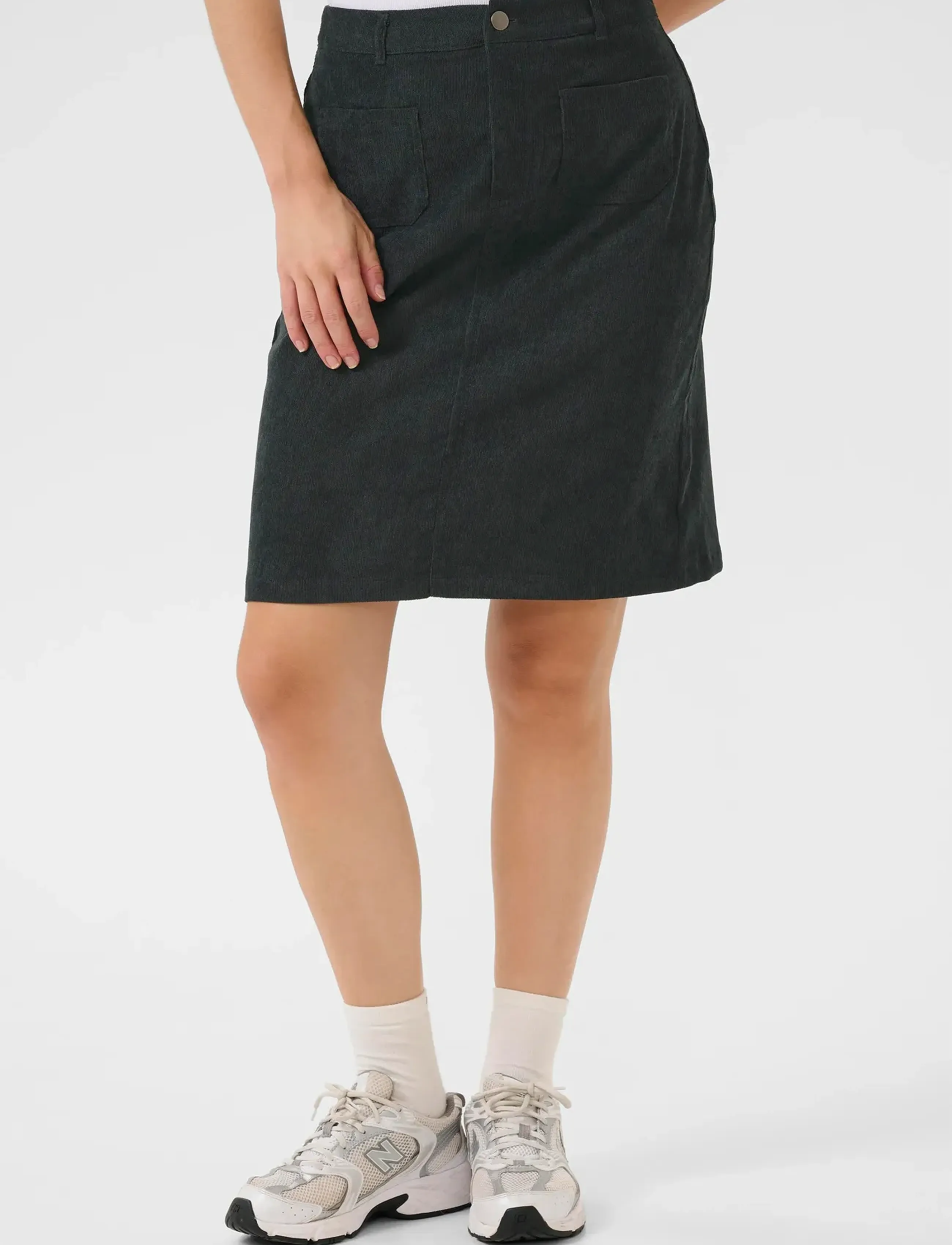 Kaffe Kavery Pocket Skirt, 42, Khaki green, Nederdele > Korte Nederdele, Dame