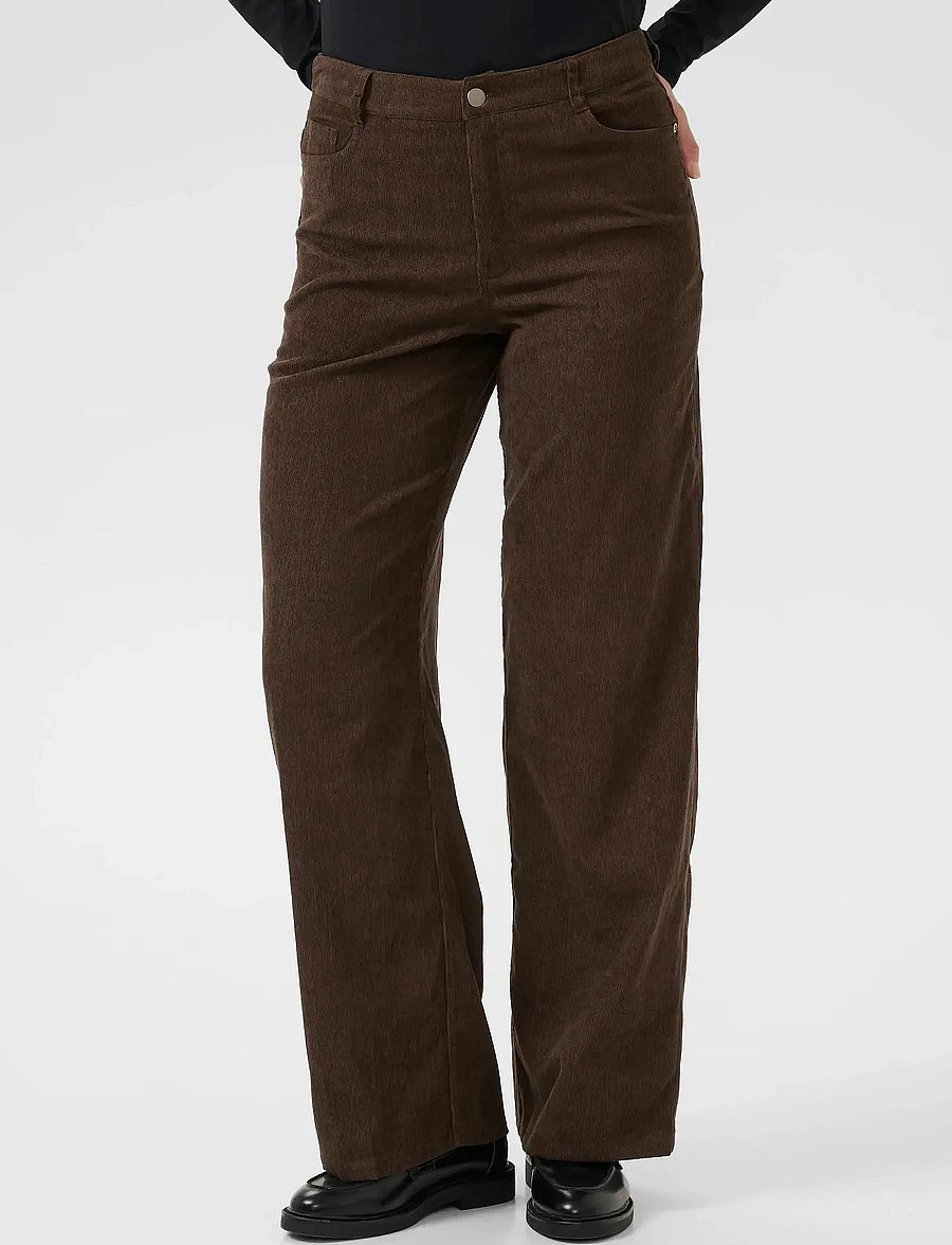 Kaffe - KAvera Pocket Pants - hose mit geradem bein - chocolate brown cc - 0