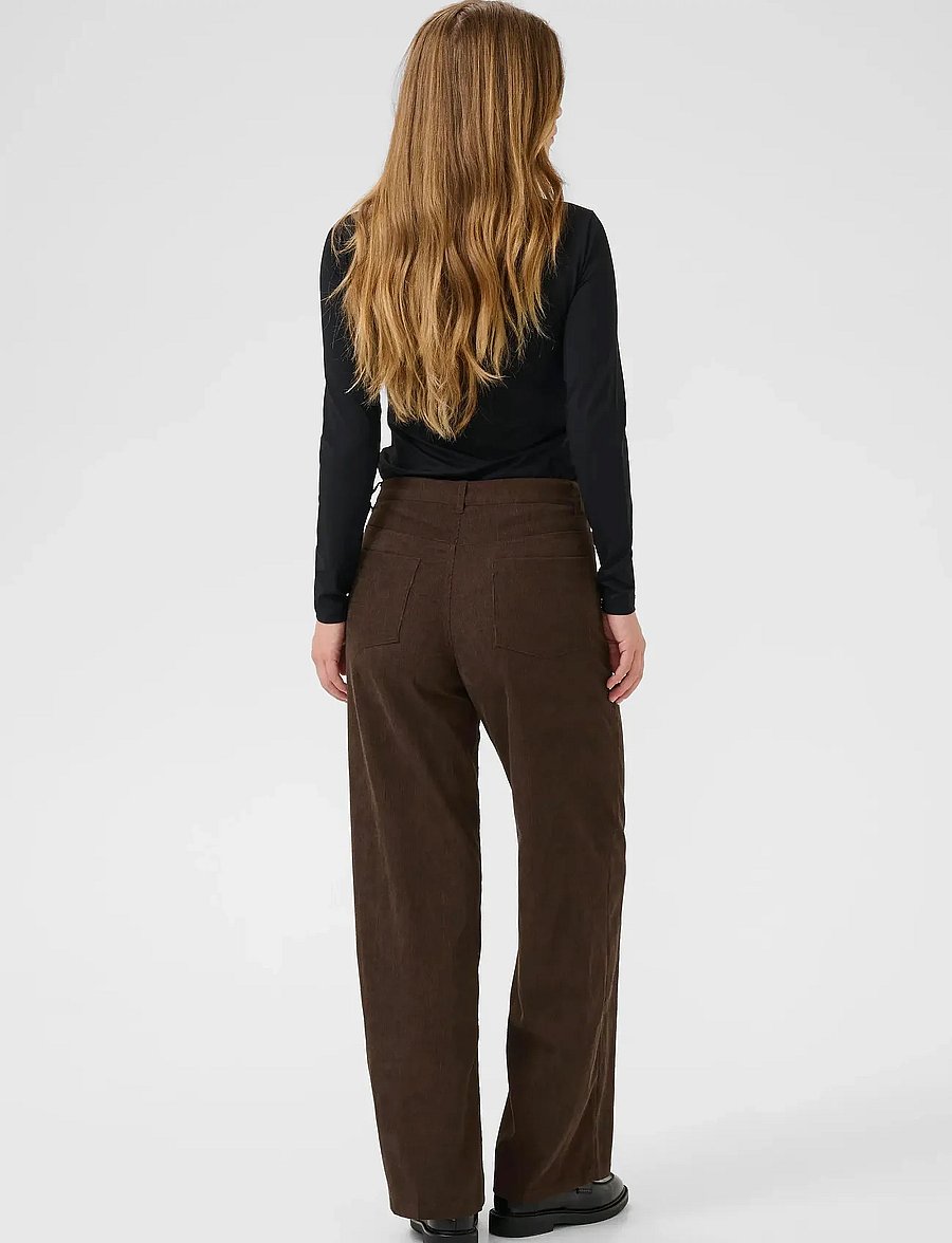 Kaffe - KAvera Pocket Pants - hose mit geradem bein - chocolate brown cc - 4