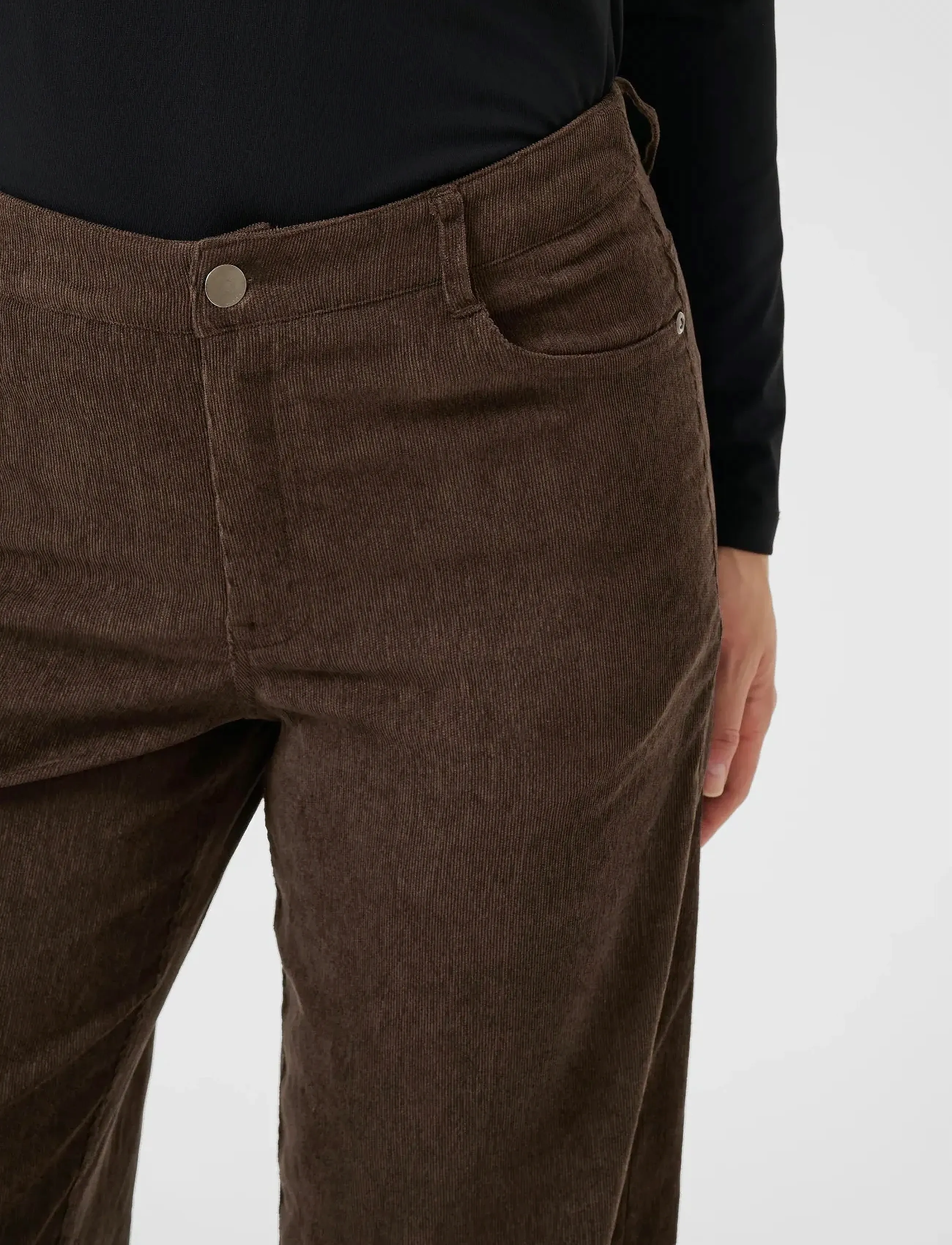 Kaffe - KAvera Pocket Pants - bukser med lige ben - chocolate brown cc - 5