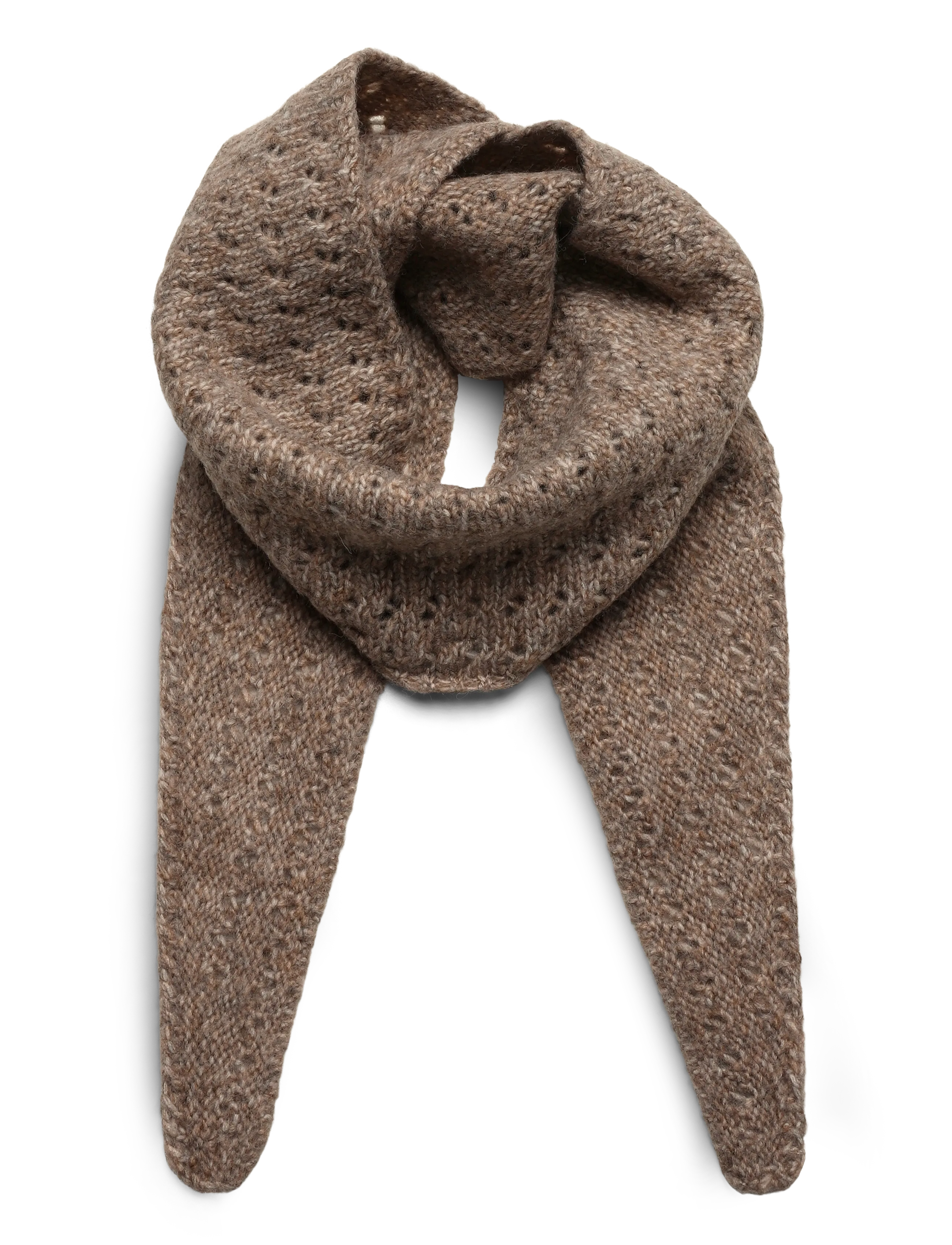 Kaffe - KAivy Knit Scarf - winter scarves - seal brown melange - 0
