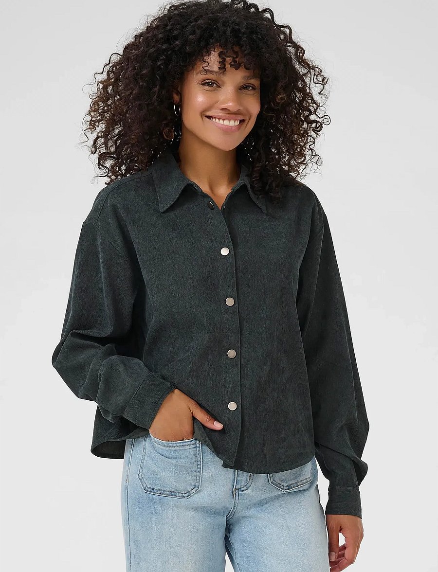 Kaffe - KAvera Button Shirt - långärmade skjortor - jet set cc - 0