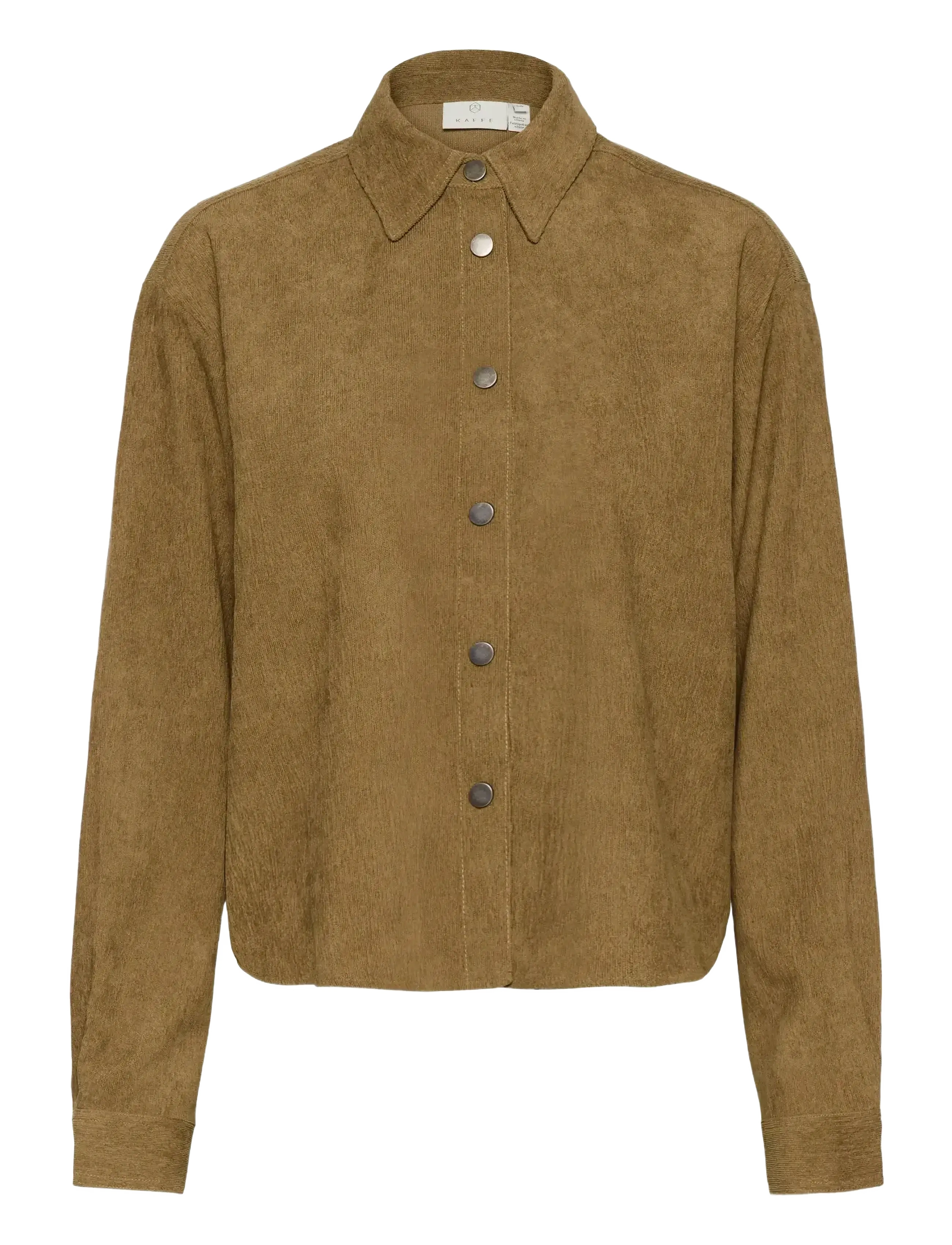 KAFFE Kavera Button Shirt Khaki - 40 - Damen