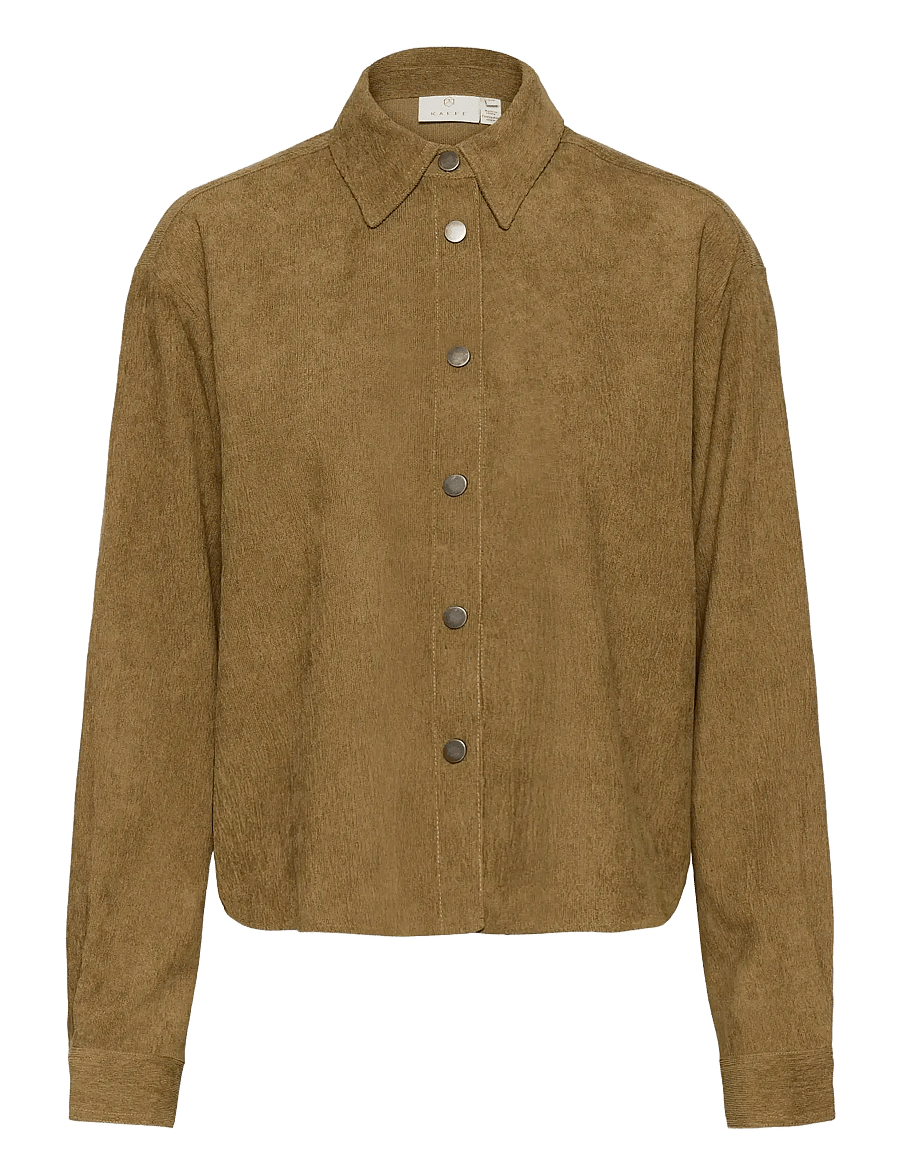 Kaffe - KAvera Button Shirt - langärmlige hemden - toasted coconut cc - 1