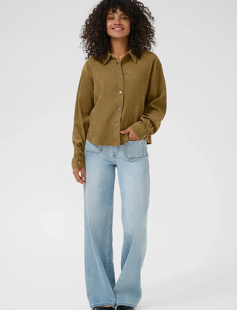 Kaffe - KAvera Button Shirt - langärmlige hemden - toasted coconut cc - 3