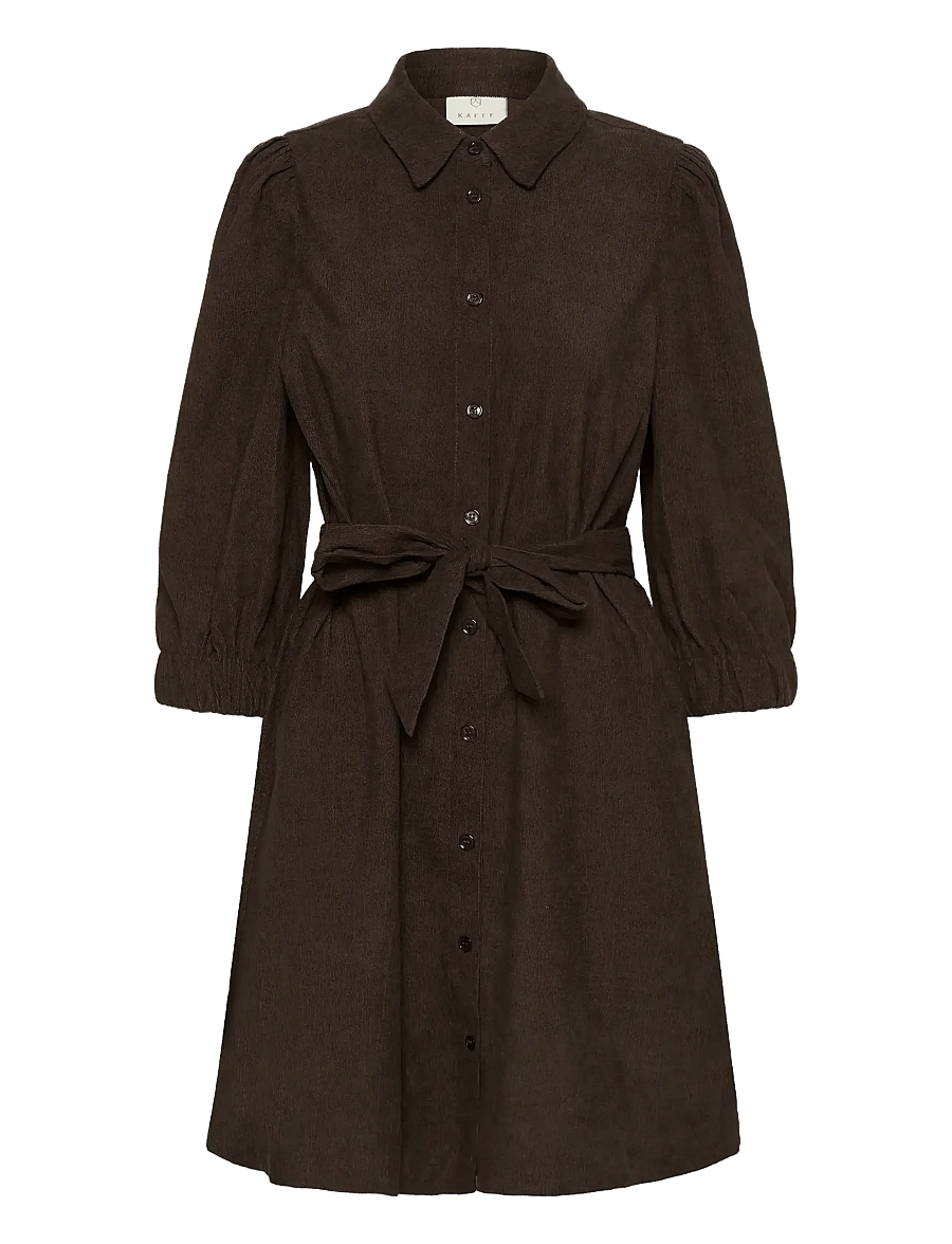 Kaffe - KAvera Dress - skjortekjoler - chocolate brown cc - 1