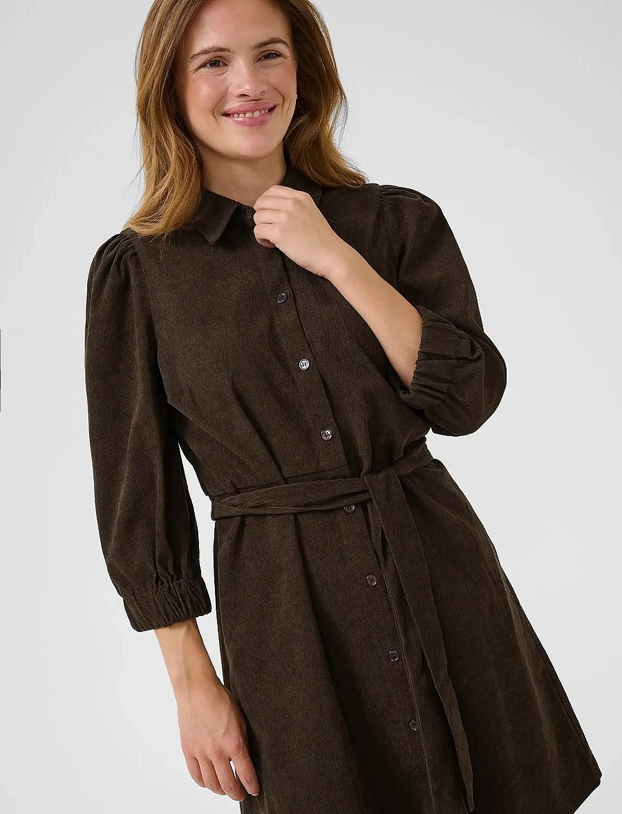 Kaffe - KAvera Dress - skjortekjoler - chocolate brown cc - 5