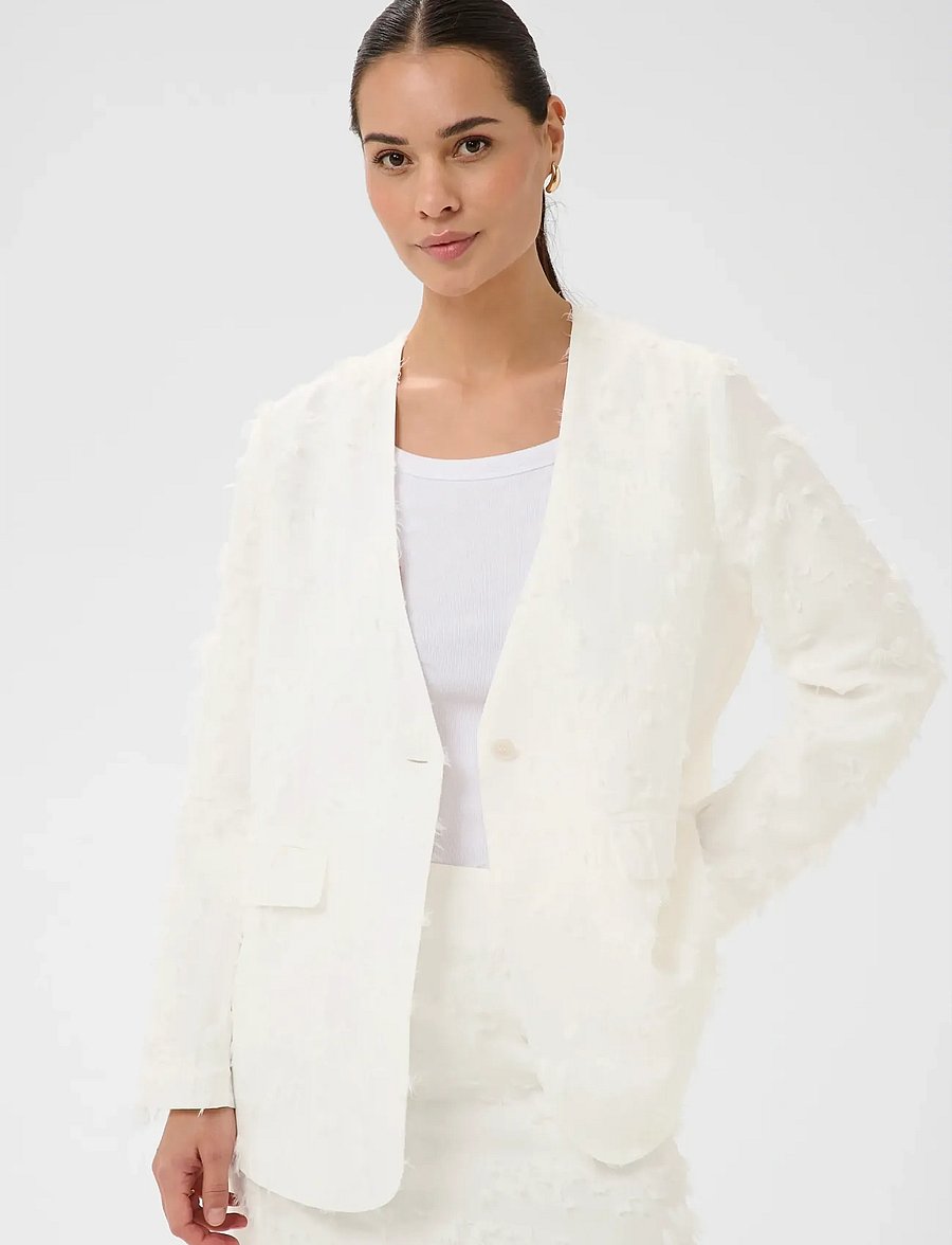 Kaffe - KAkourtney Blouse - langærmede bluser - chalk - 0